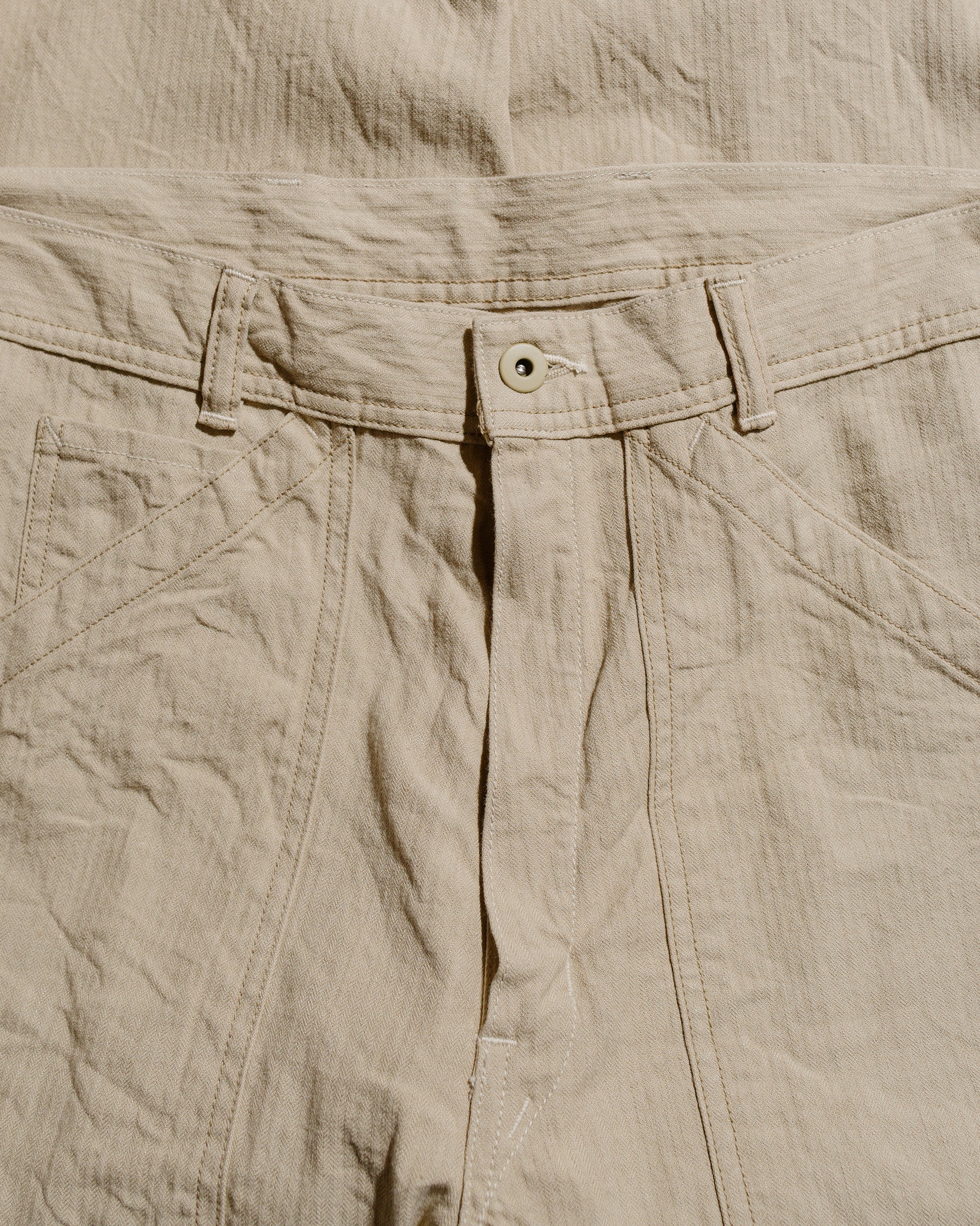 lost & found Cohérence Cohérence Paul Linen/Cotton Chevron Trouser Ivory