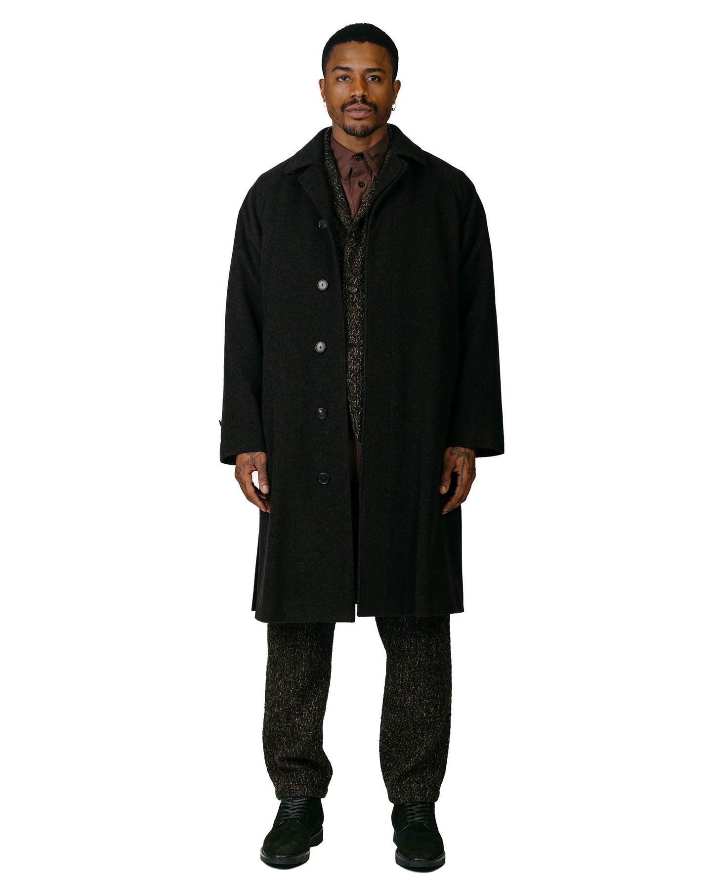 lost & found Cohérence Cohérence Ruiz Mosser Jersey Over Coat Brown