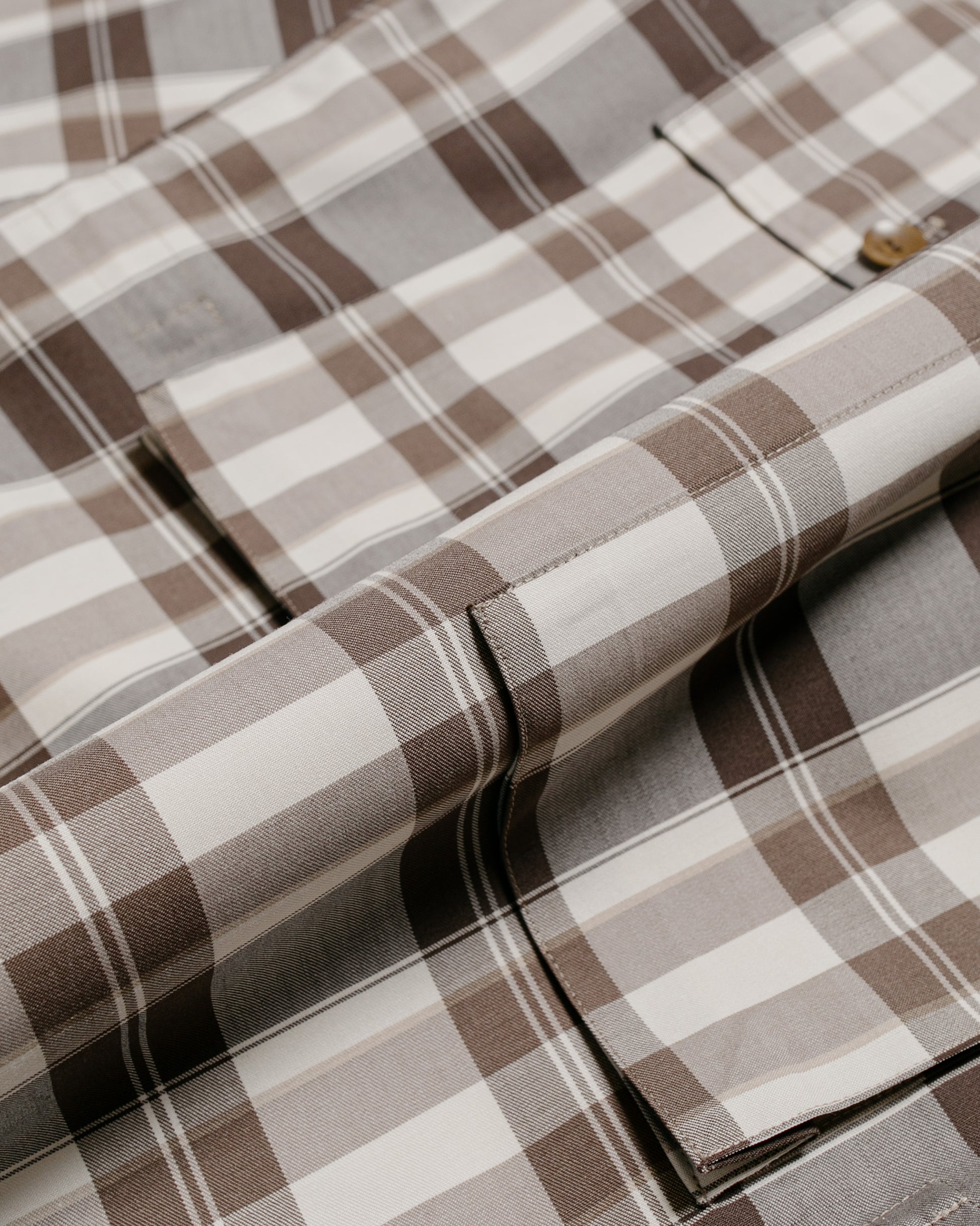 lost & found Cohérence Cohérence Vernon-D Antique Wool Gabardine Jacket Beige Check