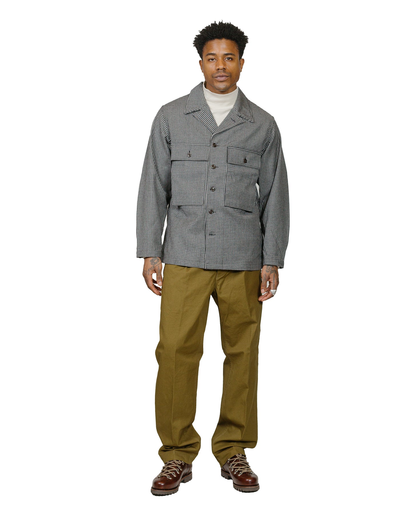 lost & found Cohérence Cohérence Vernon-D Rover Wool Twill Jacket Check