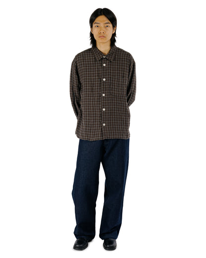 Conkers Farmer Shirt Dishcloth Linen Dusk