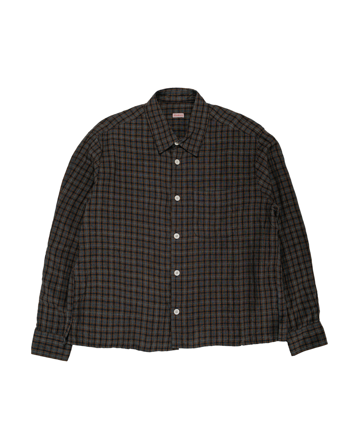 Conkers Farmer Shirt Dishcloth Linen Dusk