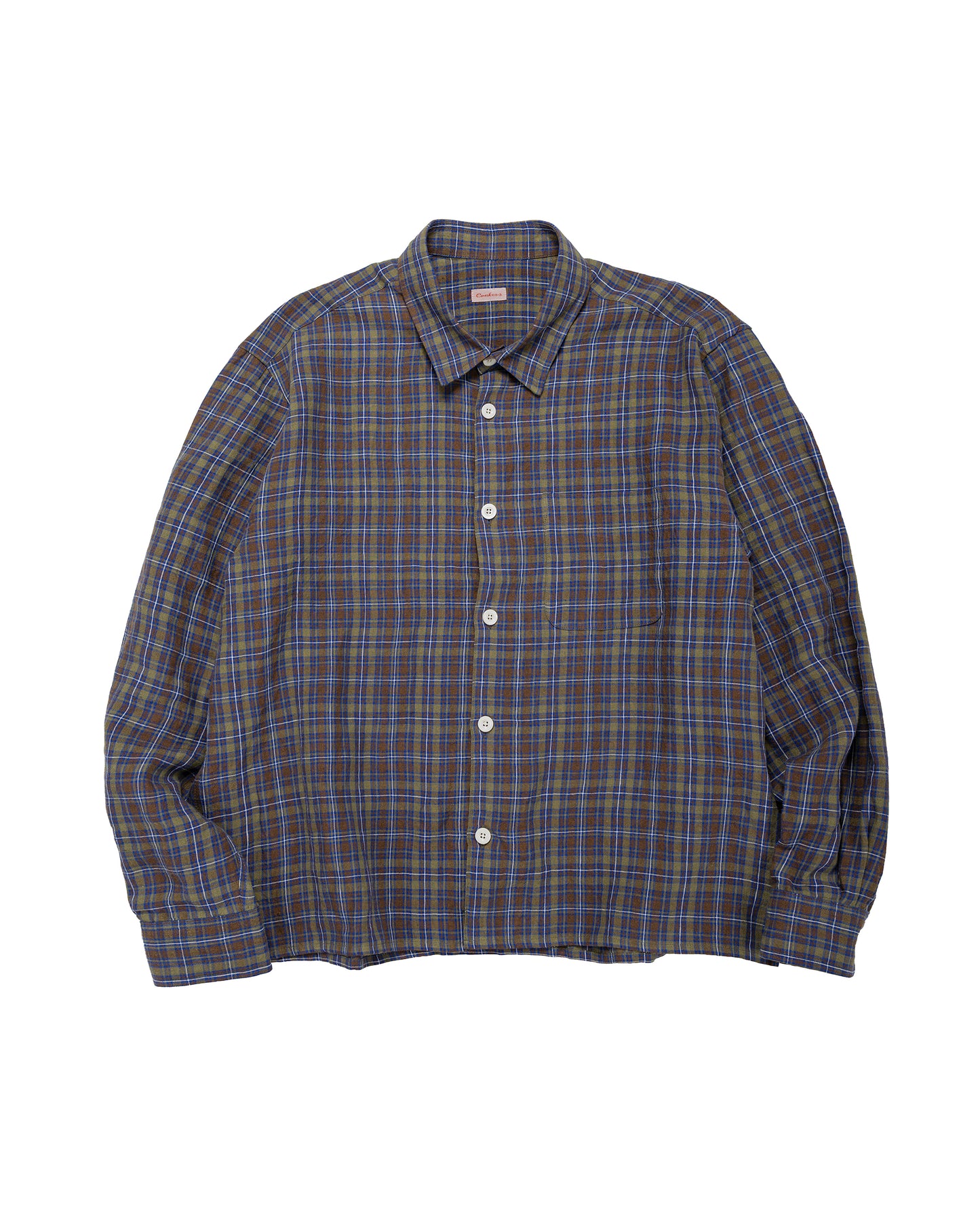 lost & found Conkers Conkers Farmer Shirt Irish Linen Damson