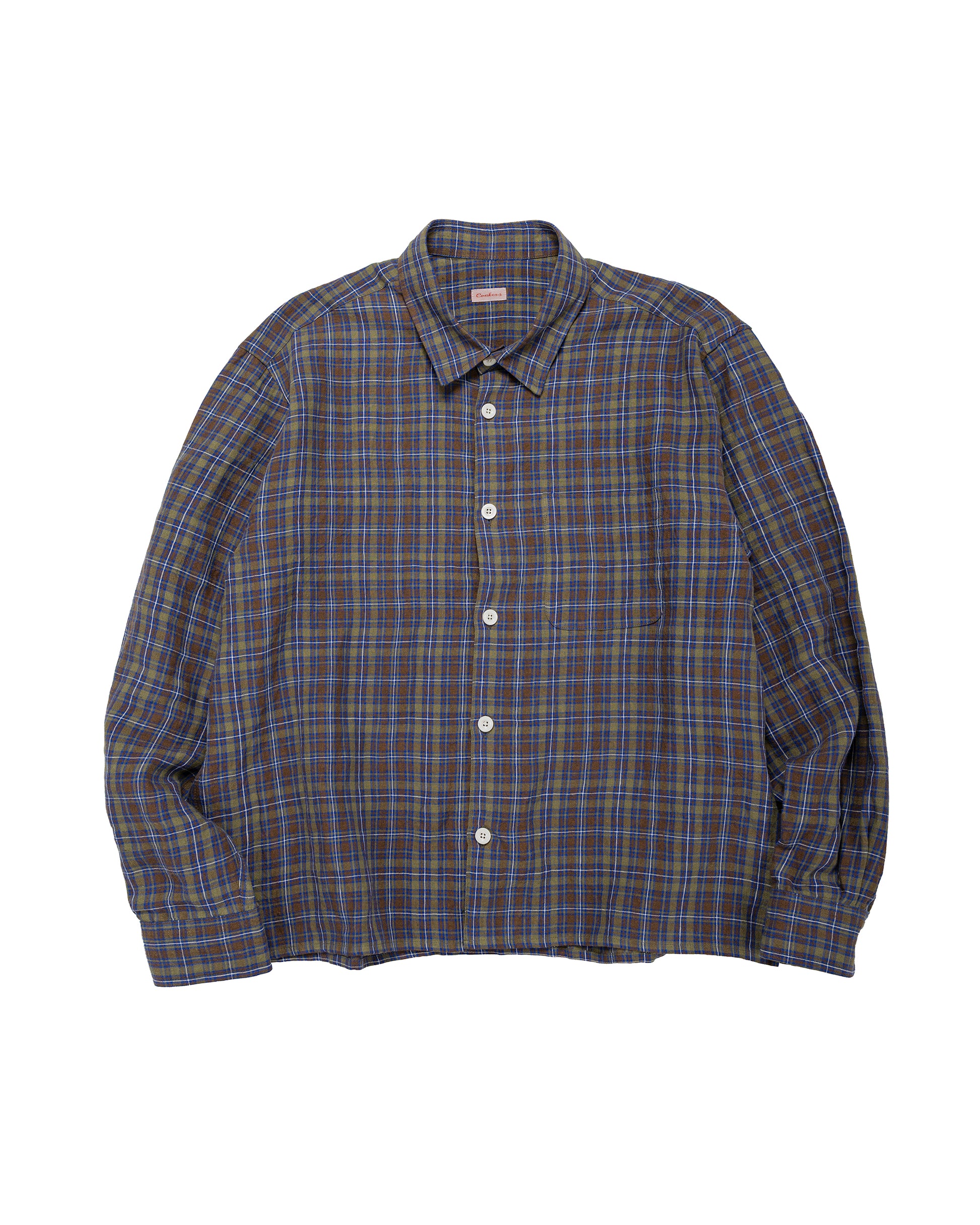 lost & found Conkers Conkers Farmer Shirt Irish Linen Damson