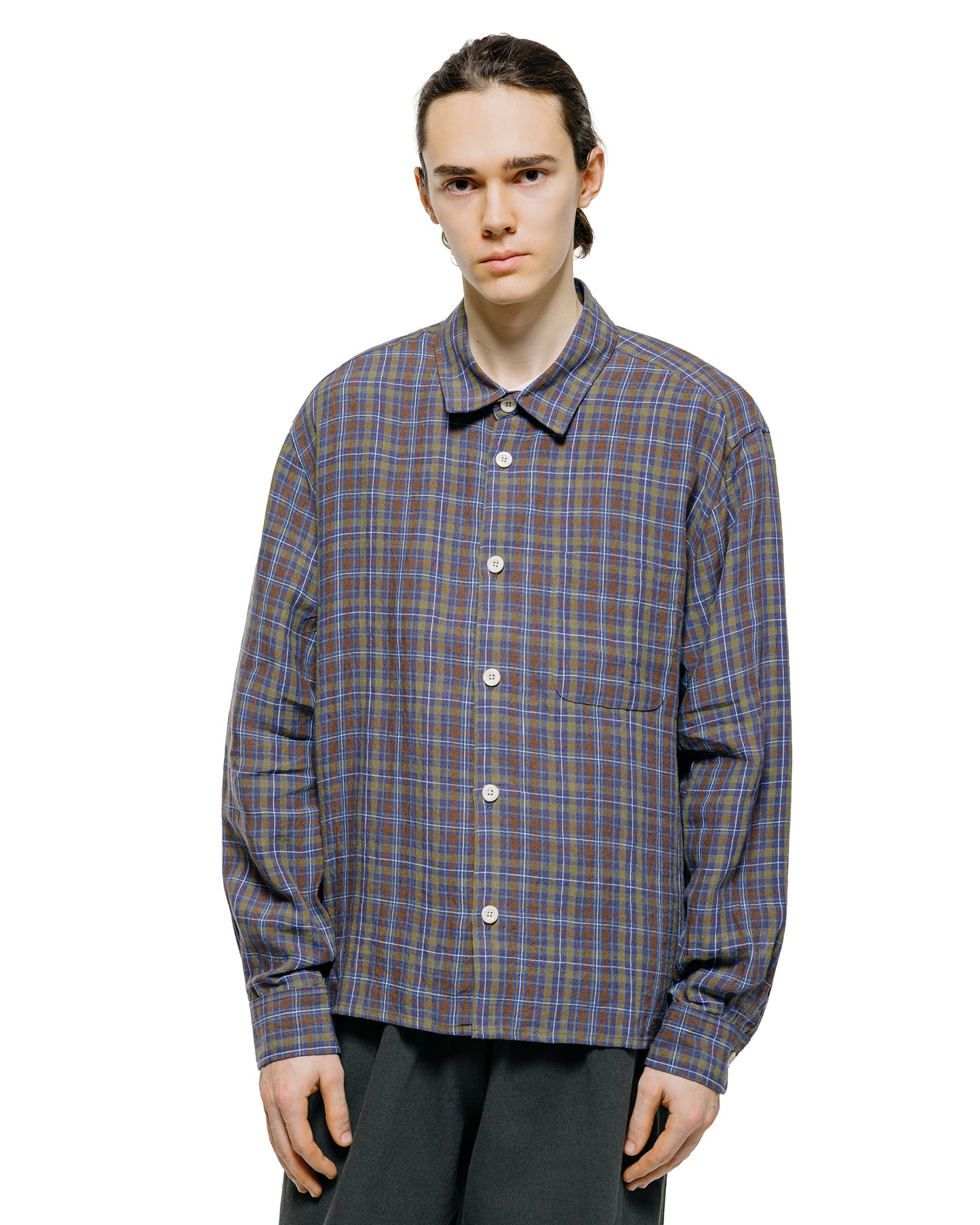 lost & found Conkers Conkers Farmer Shirt Irish Linen Damson