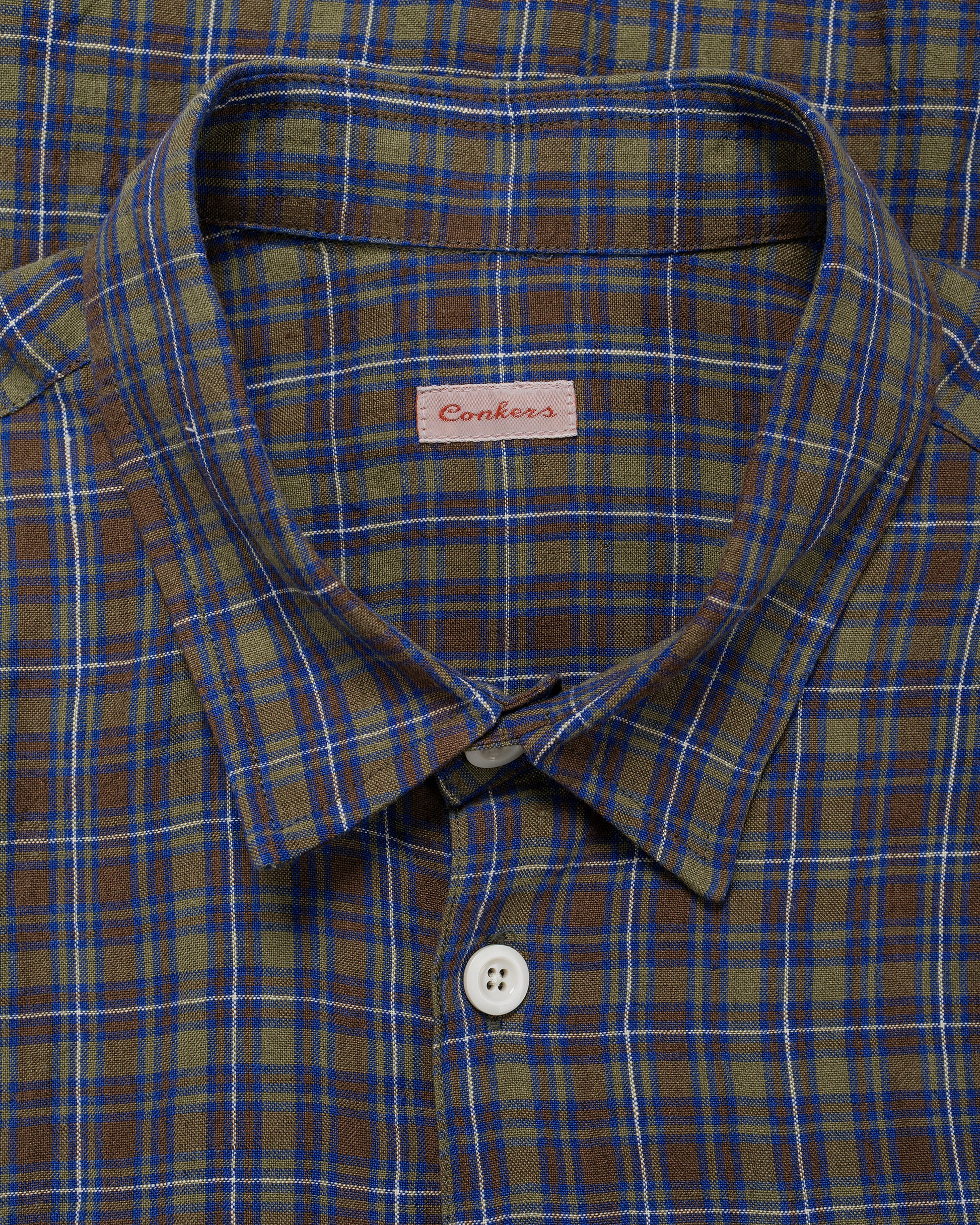 lost & found Conkers Conkers Farmer Shirt Irish Linen Damson