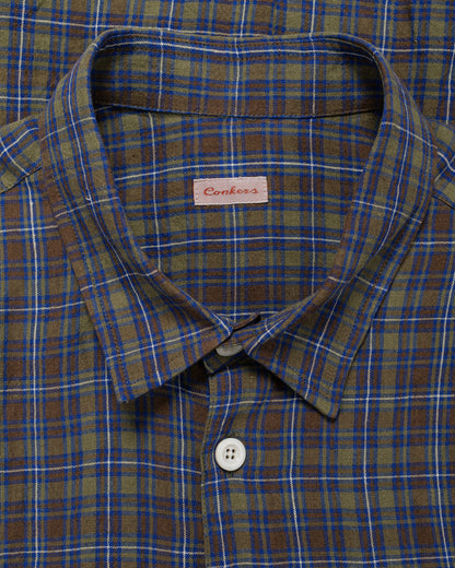 lost & found Conkers Conkers Farmer Shirt Irish Linen Damson