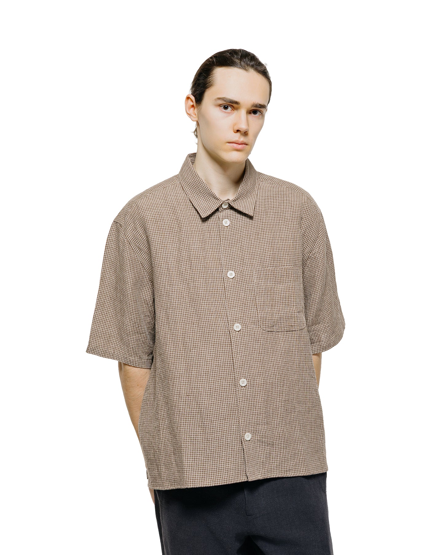 lost & found Conkers Conkers Farmer Shirt Short Sleeve Irish Line Straw