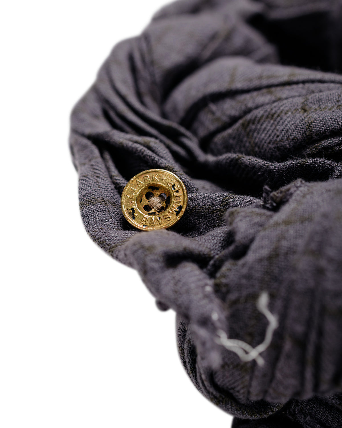 Conkers Knot Scarf Tattersall Linen Blue Overdye