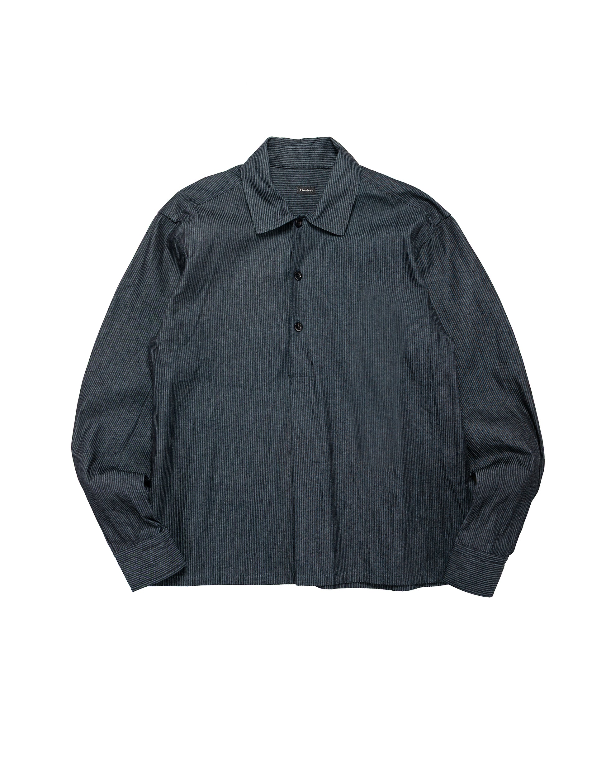 lost & found Conkers Conkers Night Shirt Striped Cotton Navy