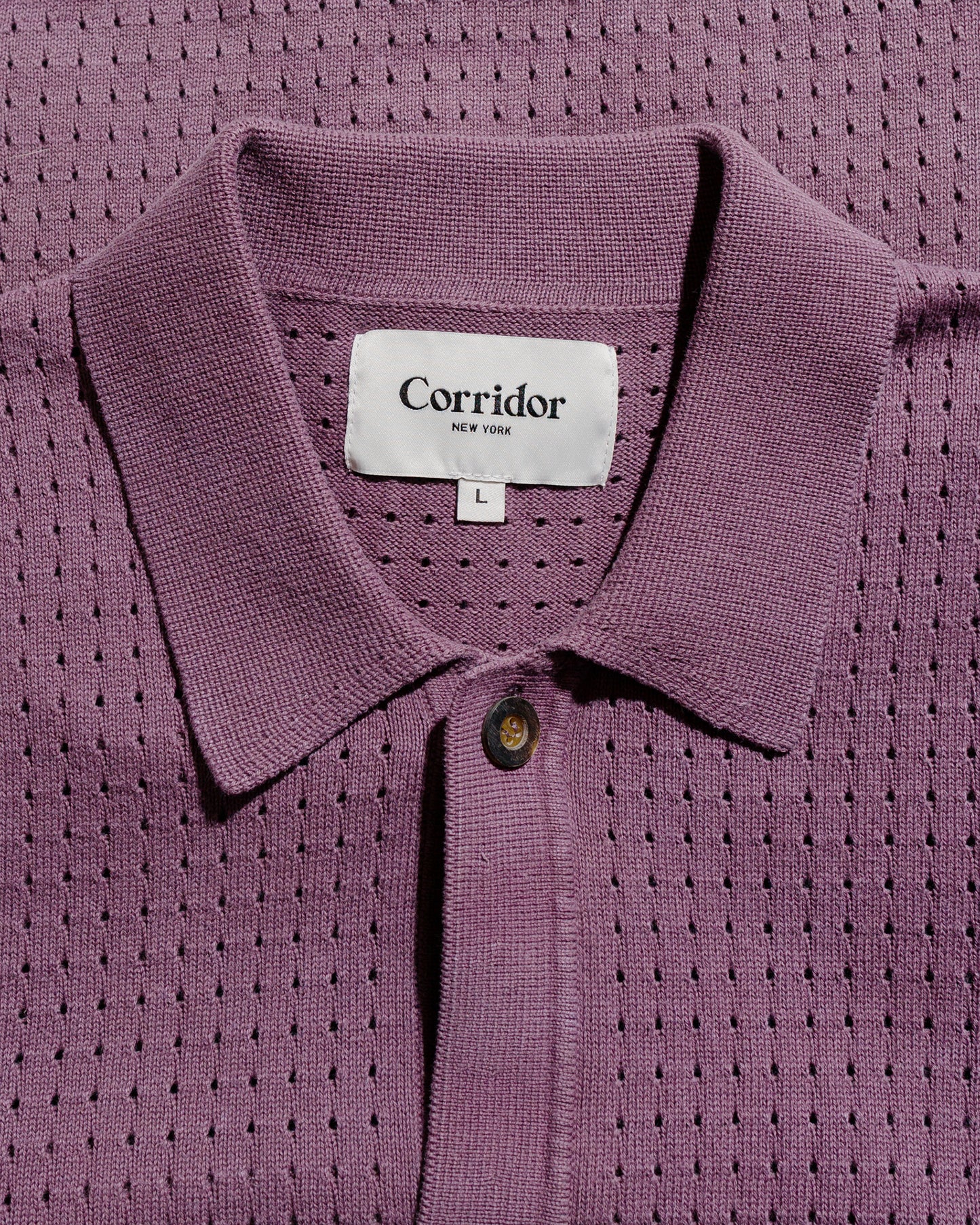 lost & found Corridor Corridor Acid Wash Pointelle Button Down Violet