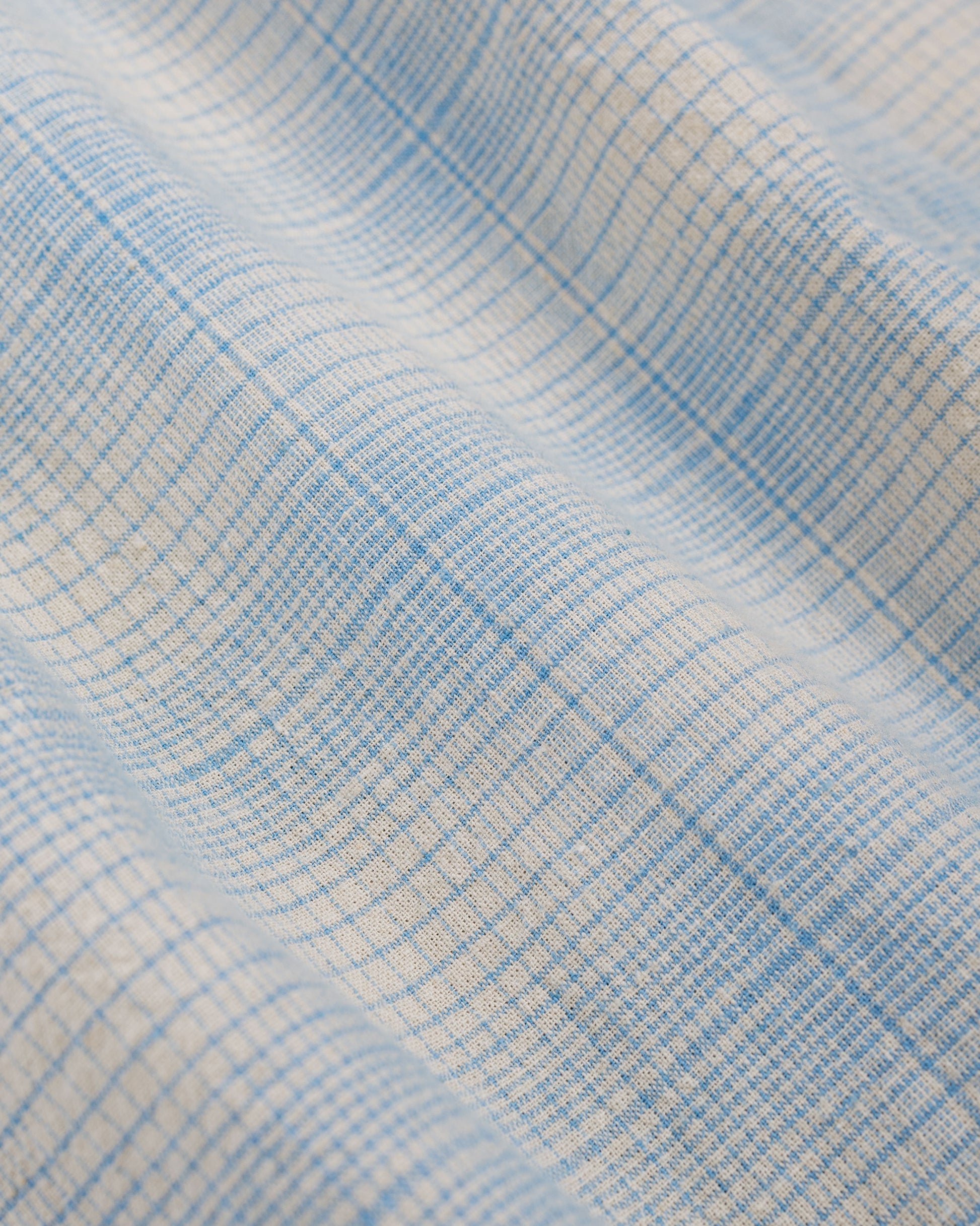 lost & found Corridor Corridor Linen Plaid SS Light Blue
