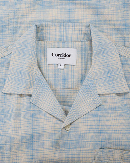 lost & found Corridor Corridor Linen Plaid SS Light Blue