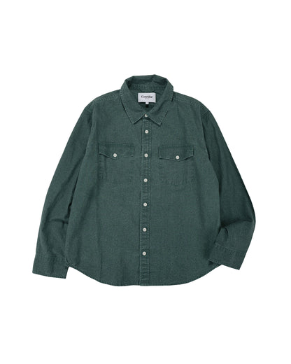 lost & found Corridor Corridor Pigment Dye Canvas LS Green