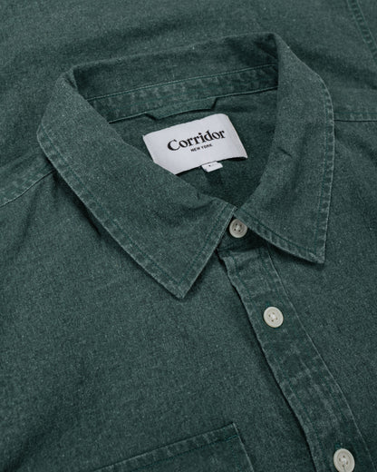 lost & found Corridor Corridor Pigment Dye Canvas LS Green
