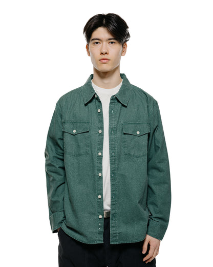 lost & found Corridor Corridor Pigment Dye Canvas LS Green