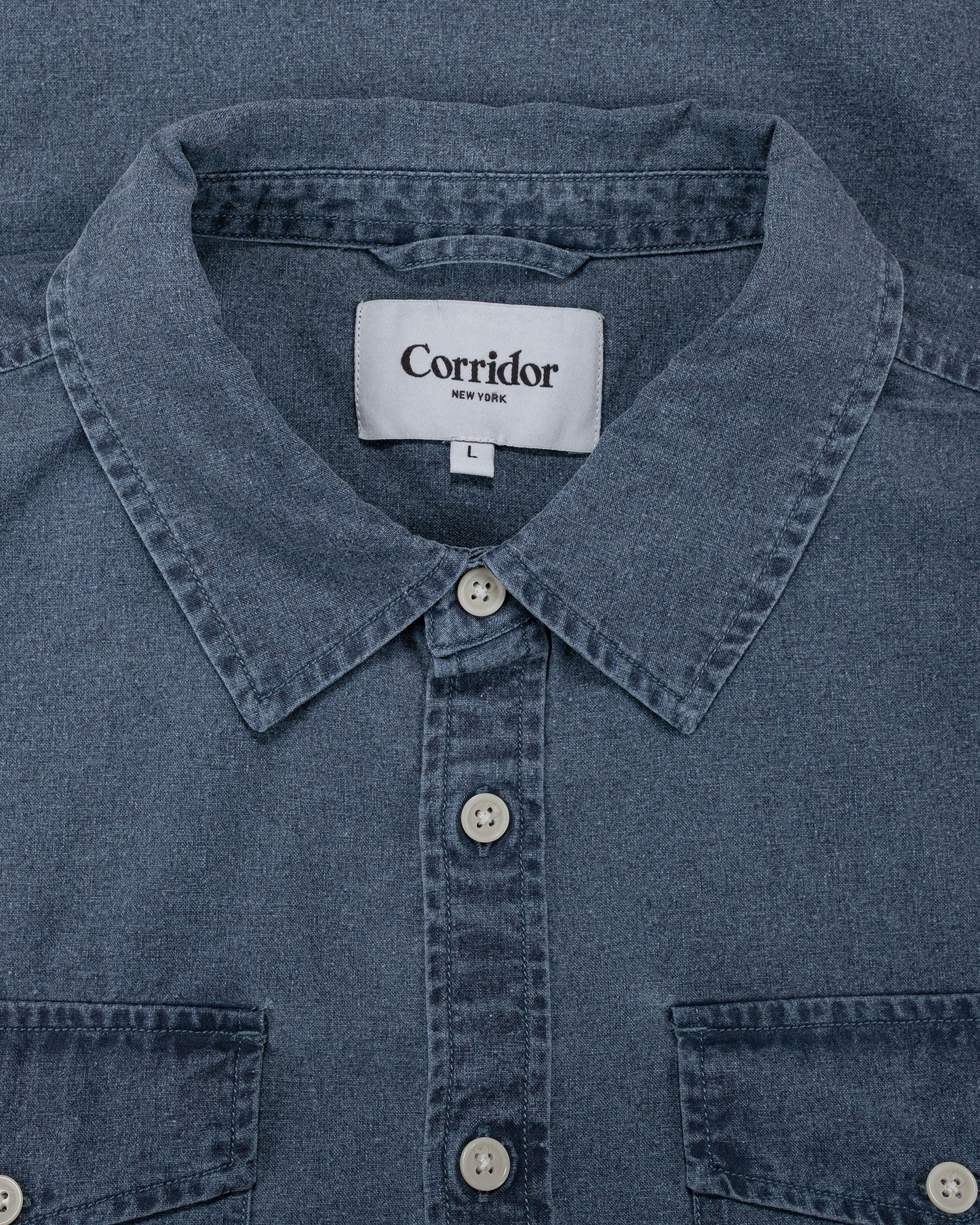 lost & found Corridor Corridor Pigment Dye Canvas LS Navy