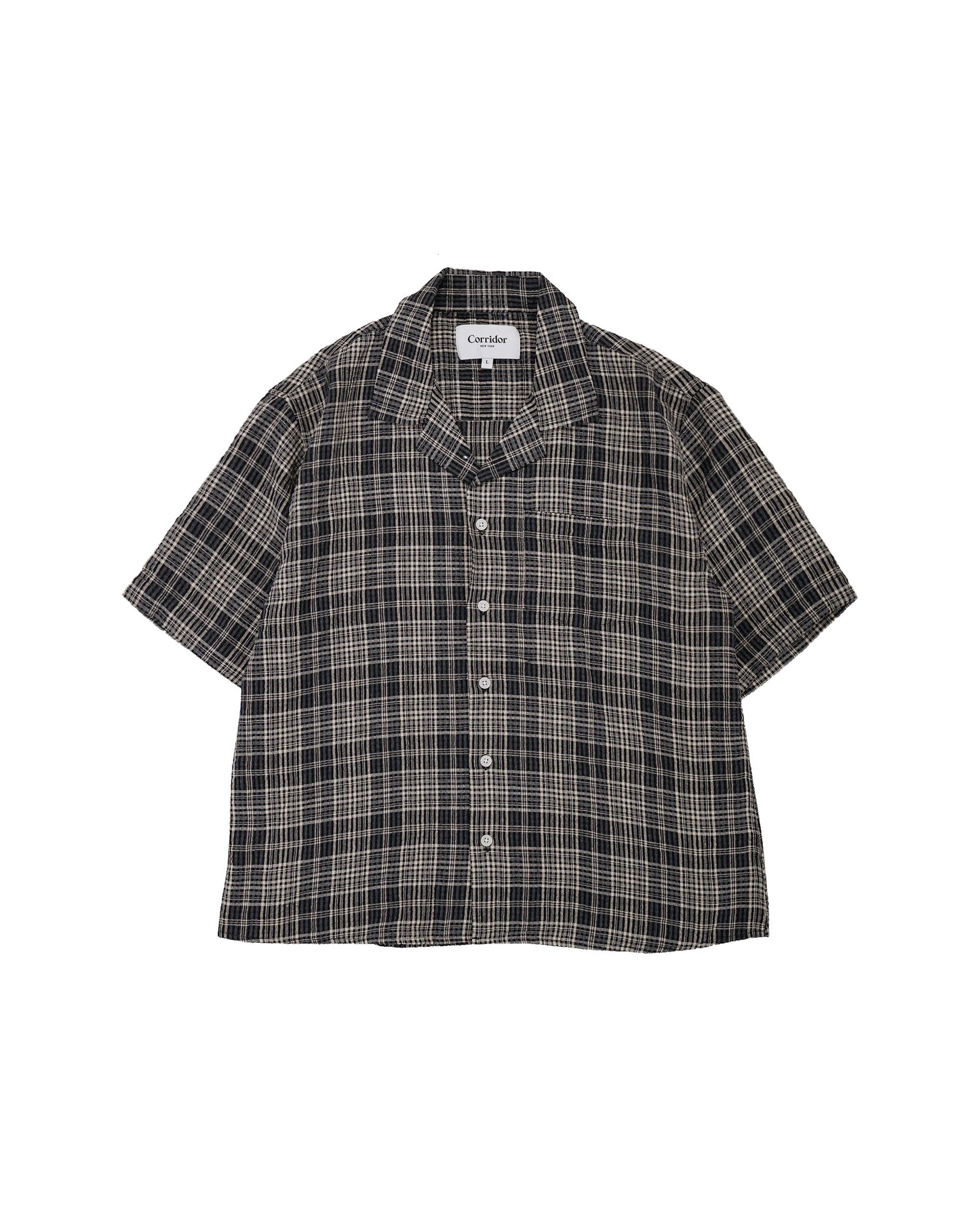 lost & found Corridor Corridor Plaid Seersucker SS Black