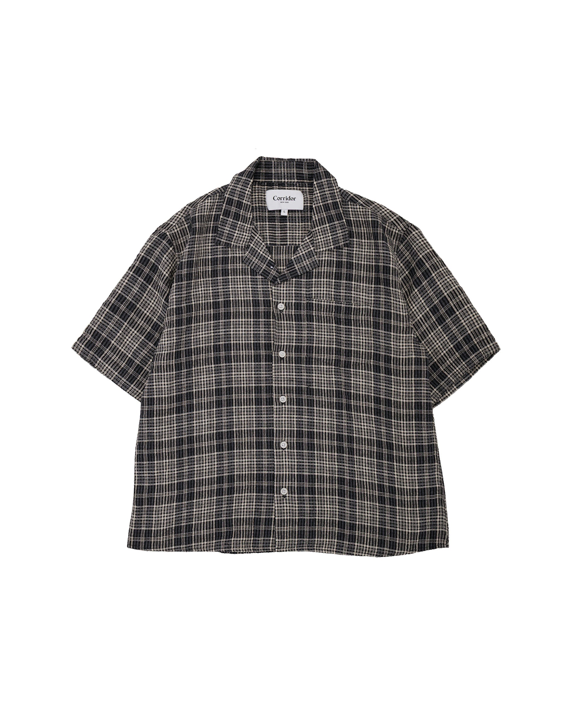 lost & found Corridor Corridor Plaid Seersucker SS Black