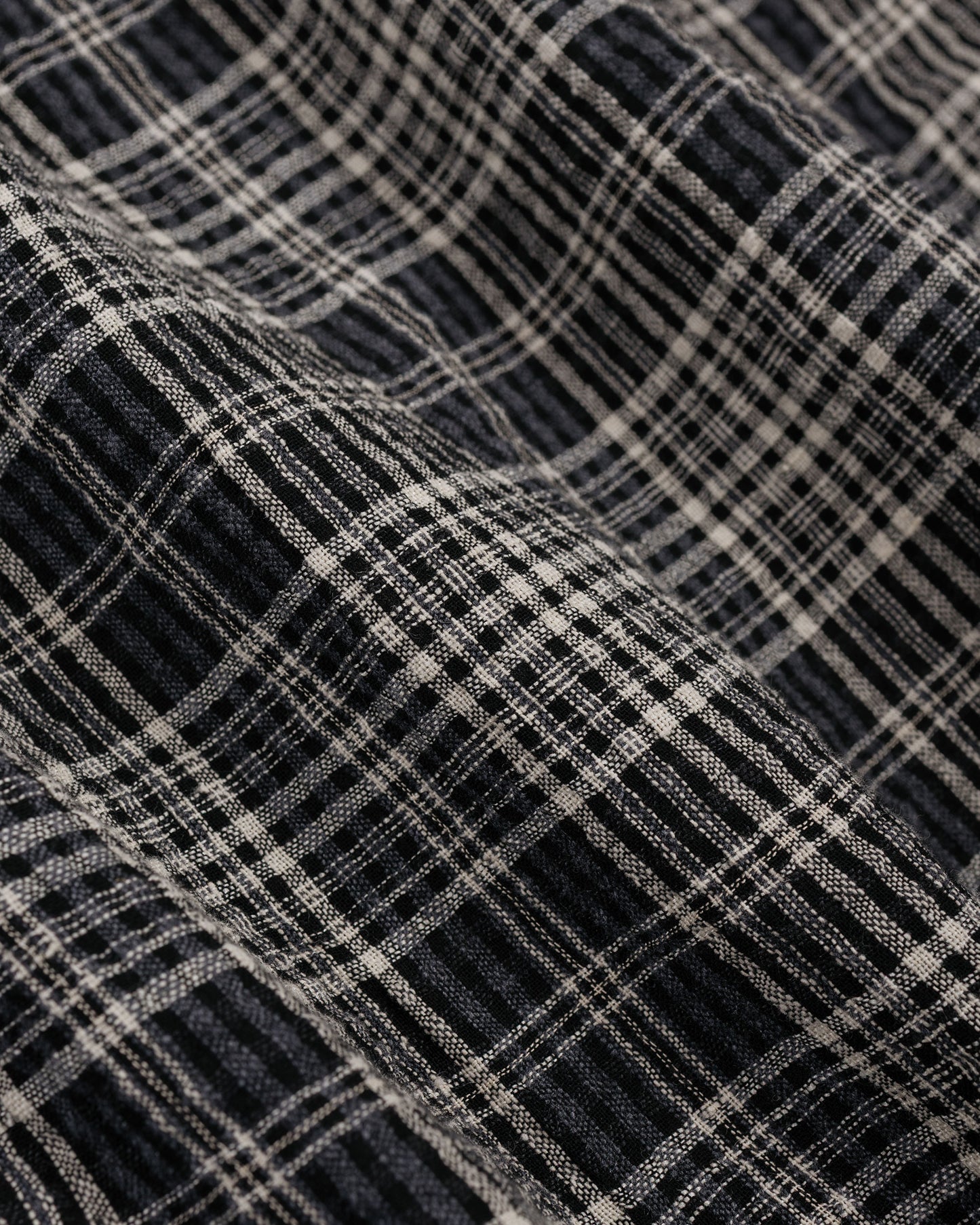lost & found Corridor Corridor Plaid Seersucker SS Black