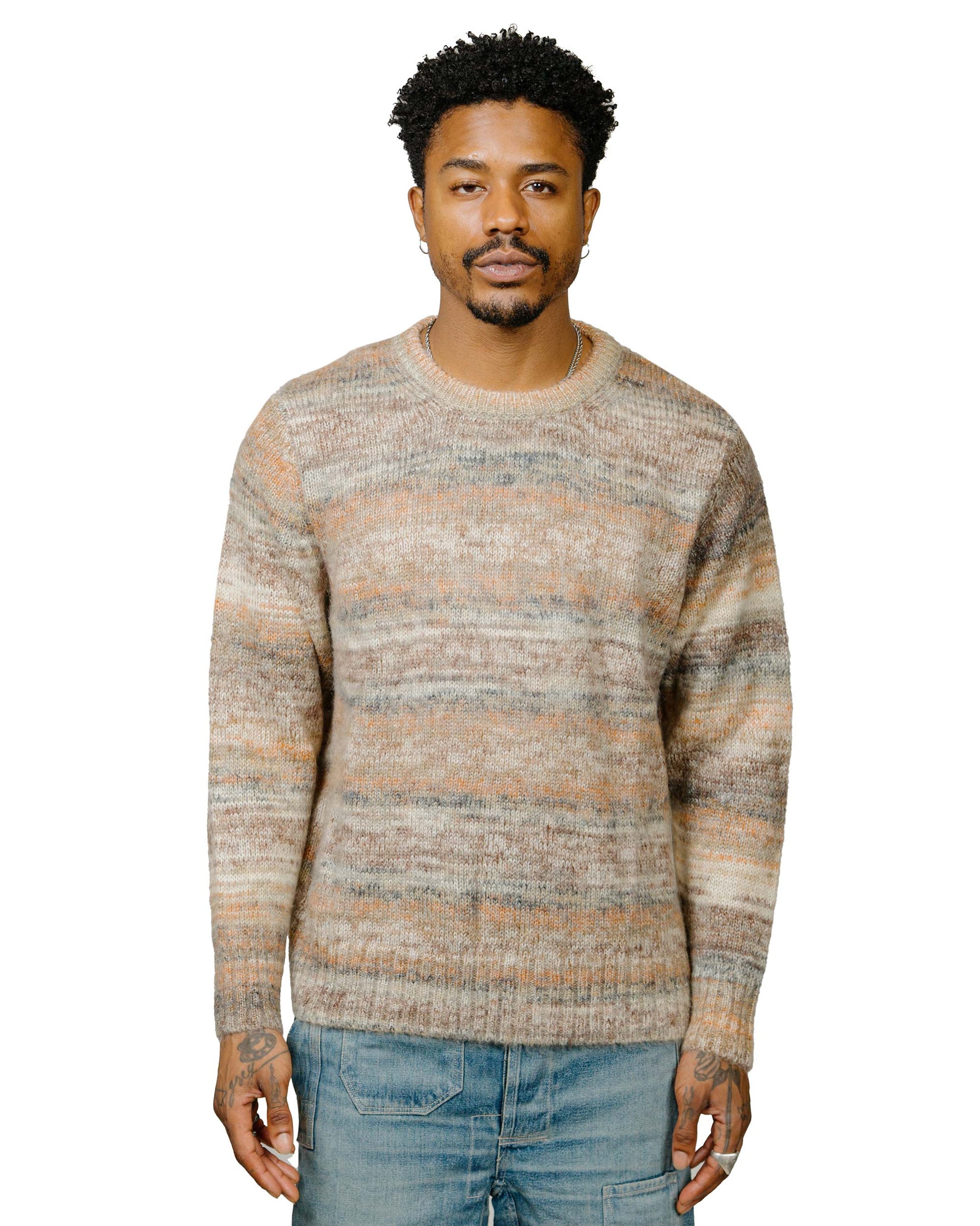 lost & found Corridor Corridor Space Dye Mohair Crewneck Natural