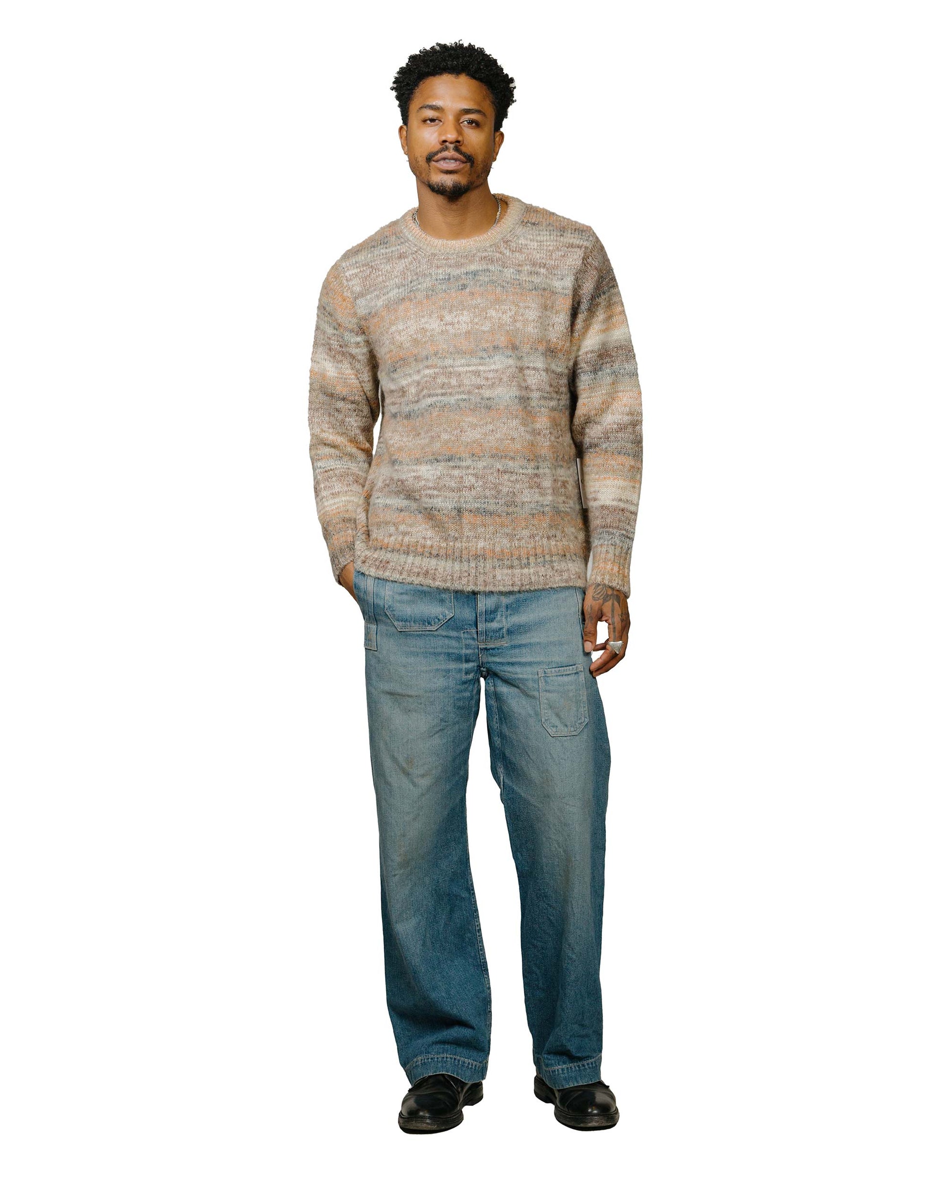 lost & found Corridor Corridor Space Dye Mohair Crewneck Natural