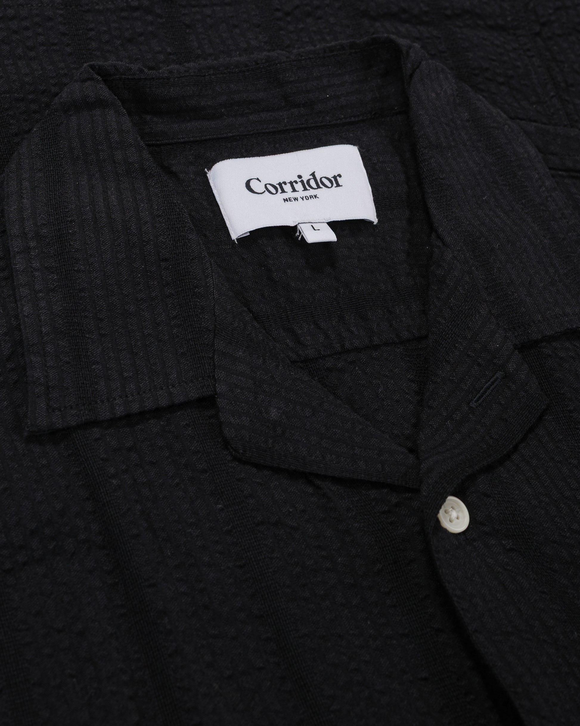 lost & found Corridor Corridor Striped Seersucker SS Black