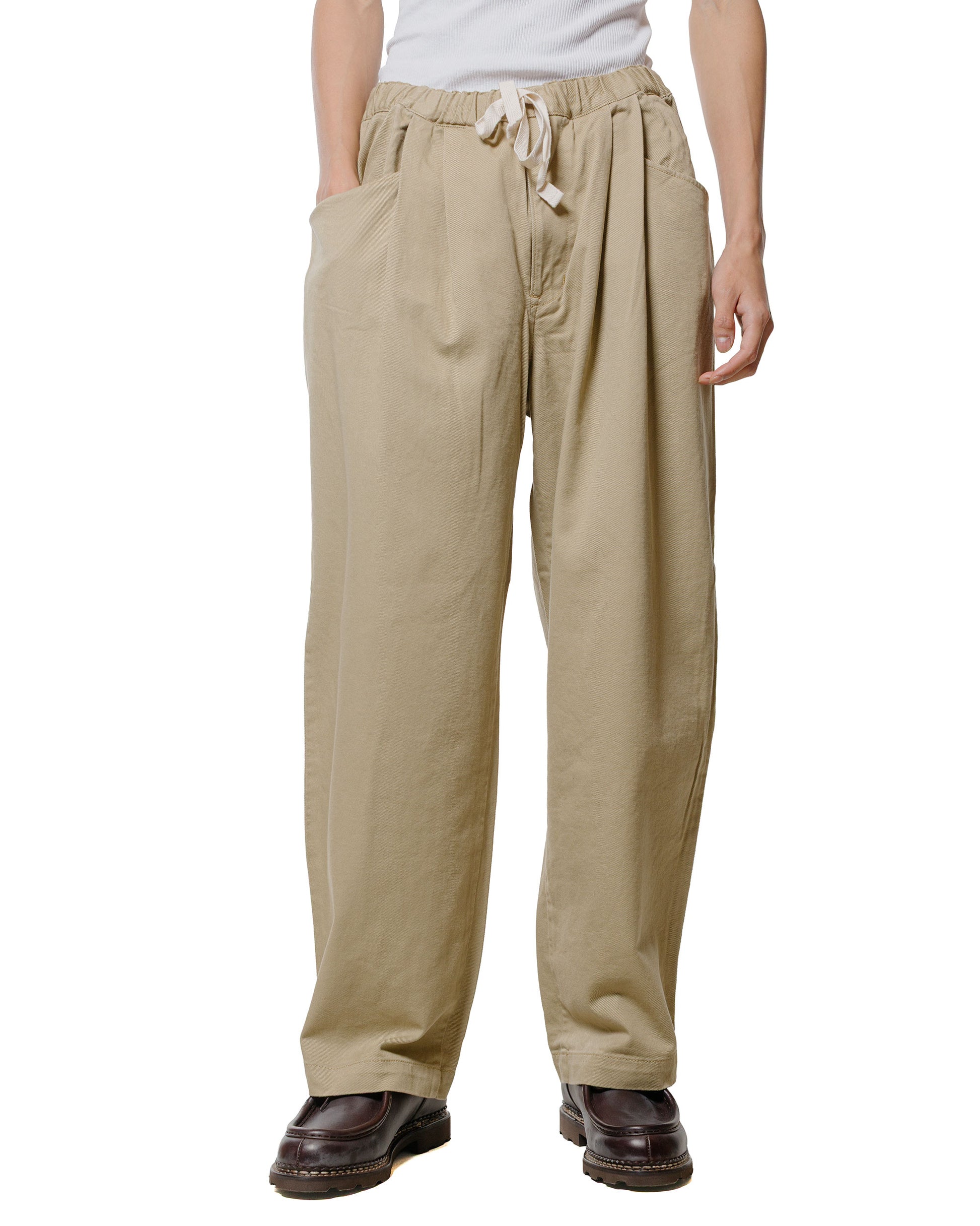 lost & found Danton Danton 10/- Loose Chino Tuck Pants Beige