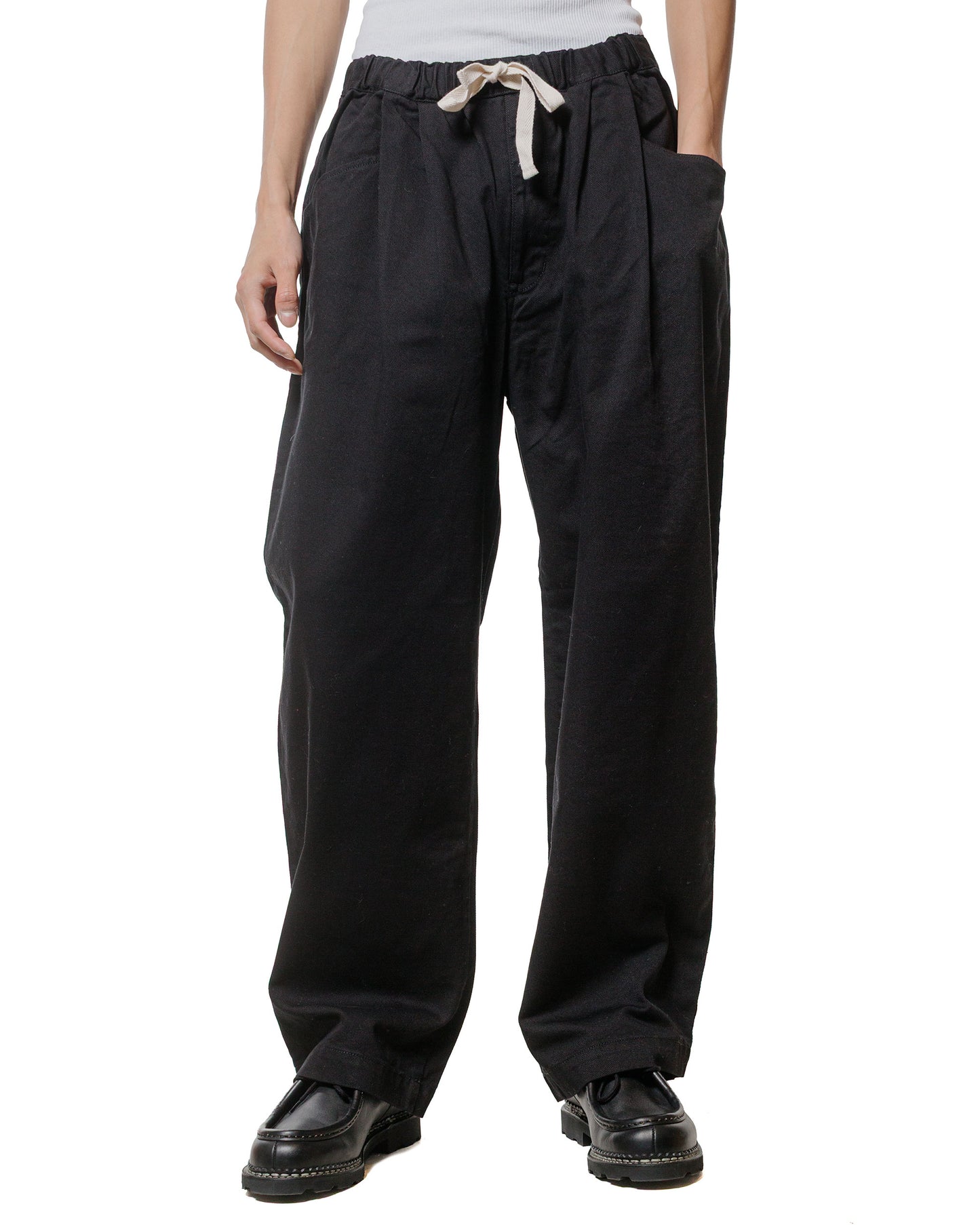 lost & found Danton Danton 10/- Loose Chino Tuck Pants Black