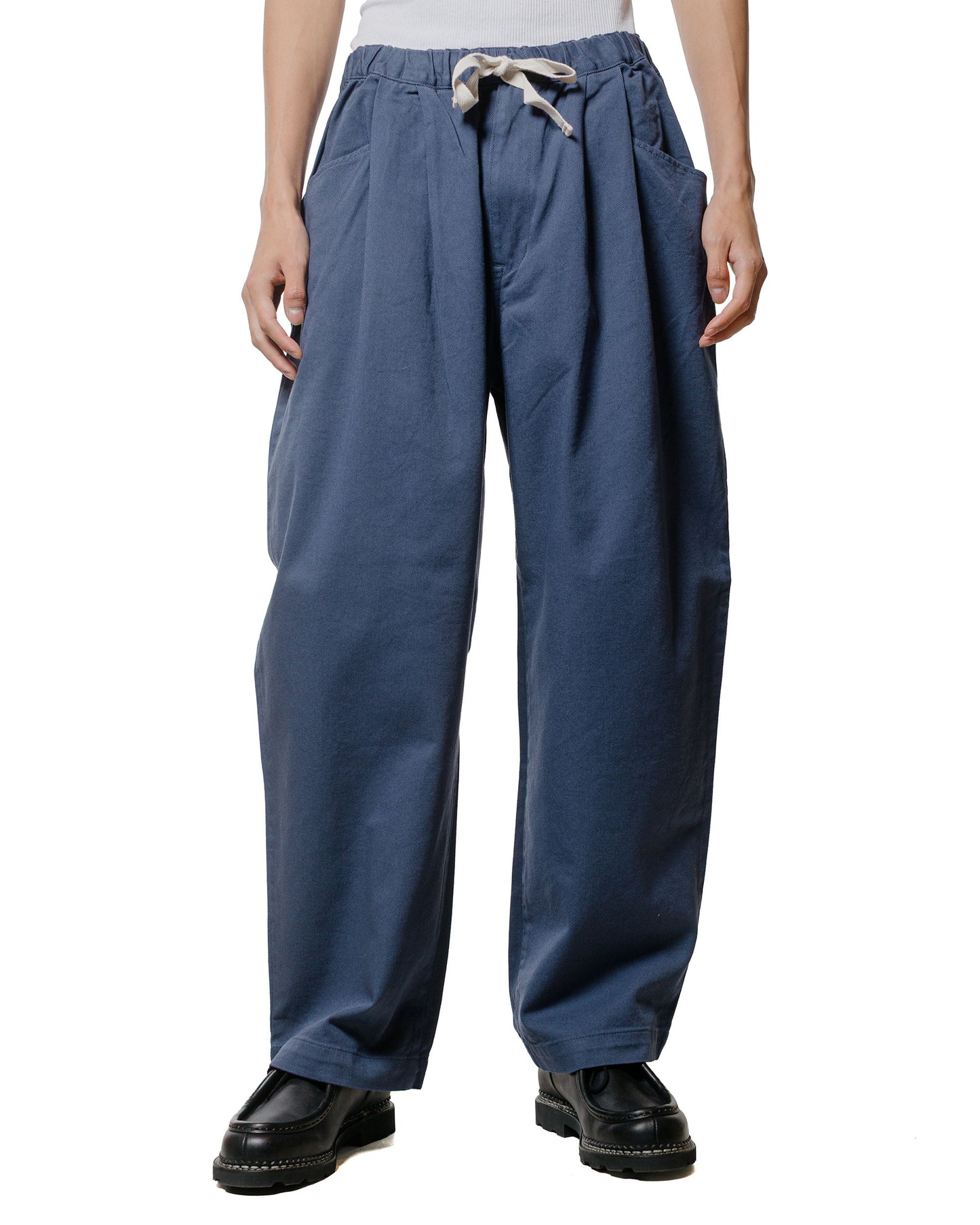 lost & found Danton Danton 10/- Loose Chino Tuck Pants Blue