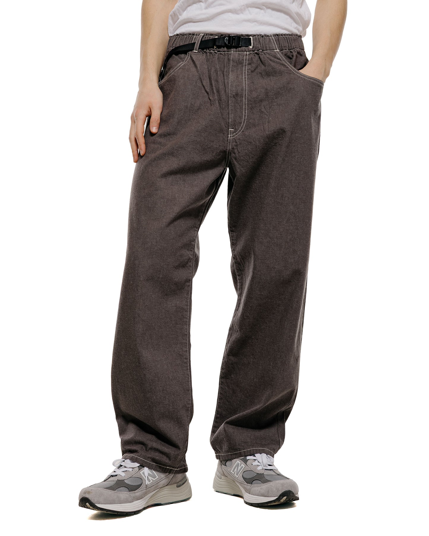 lost & found Danton Danton Colour Denim Tuck Belted Pant Charcoal