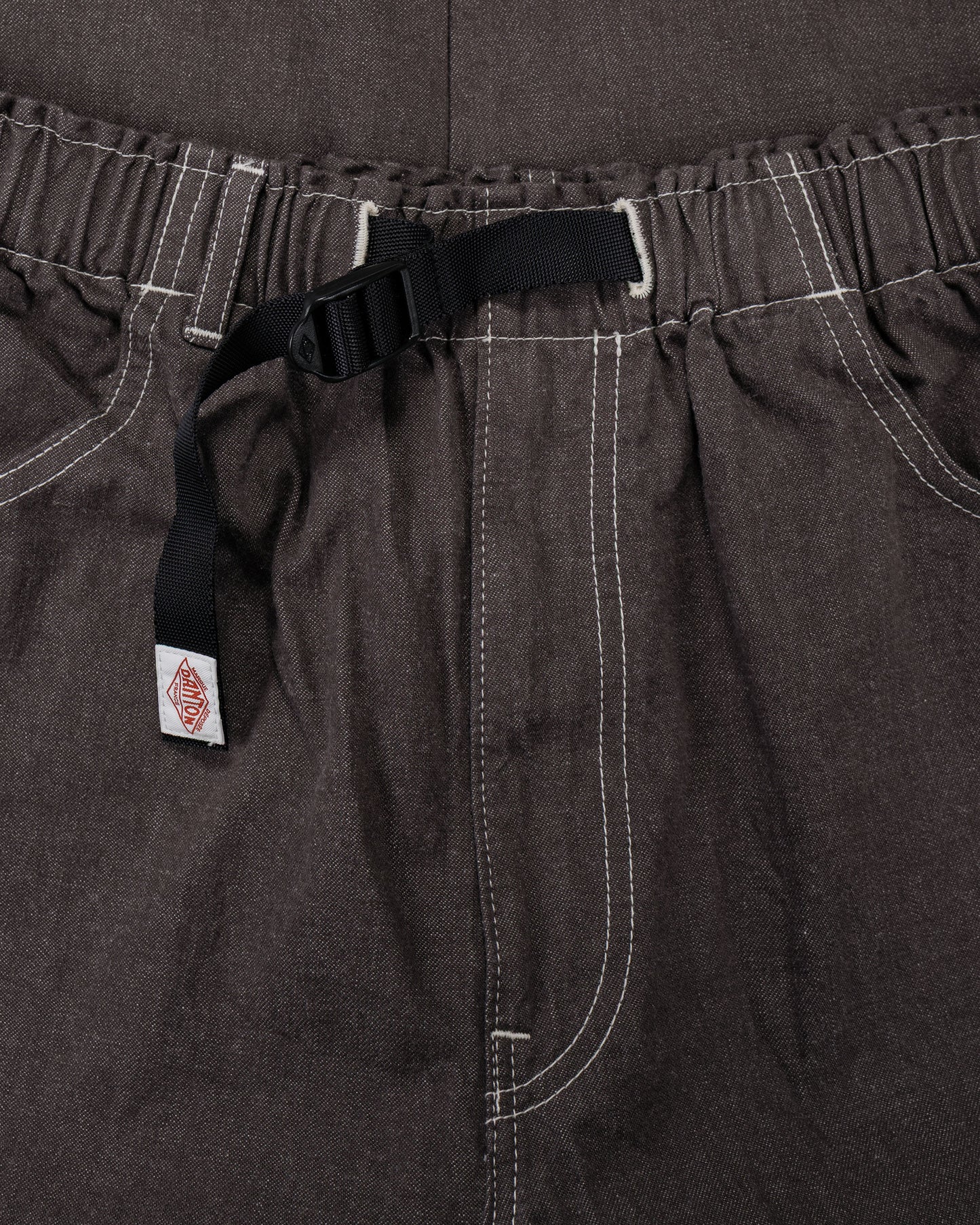 lost & found Danton Danton Colour Denim Tuck Belted Pant Charcoal