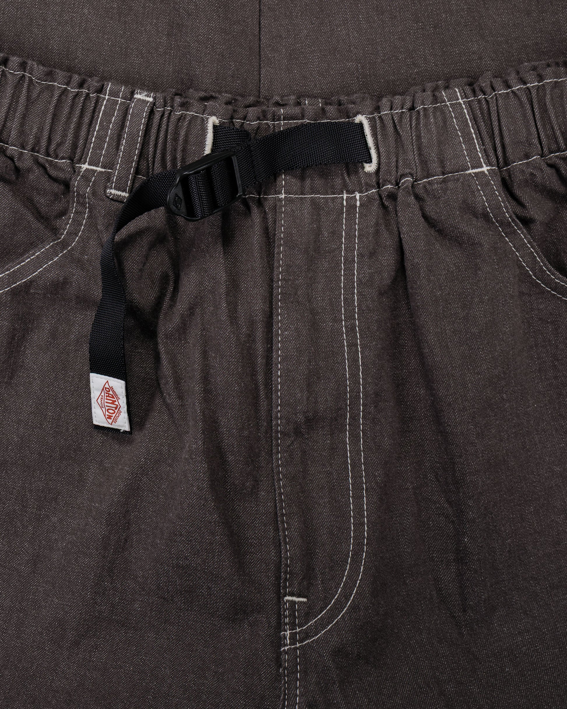 lost & found Danton Danton Colour Denim Tuck Belted Pant Charcoal
