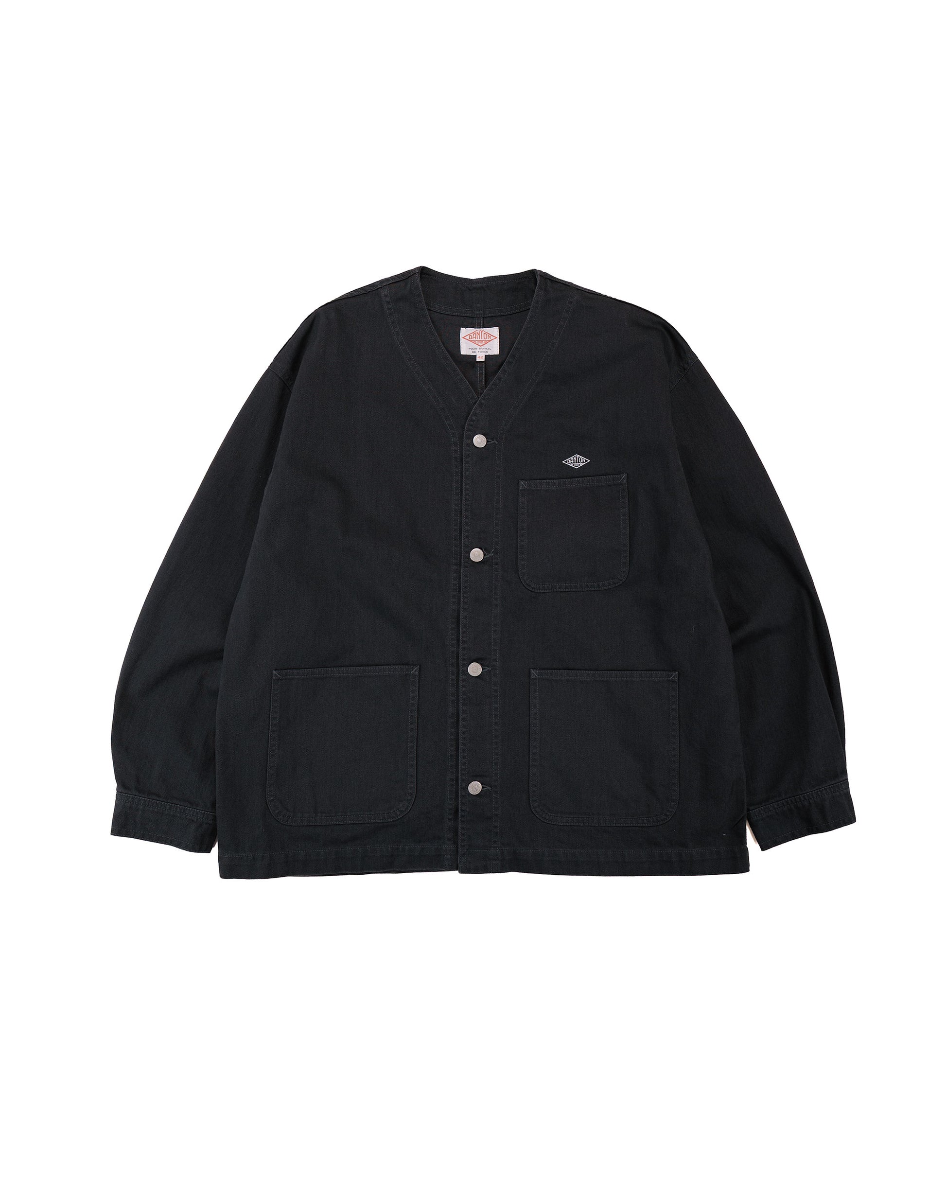 lost & found Danton Danton Katsuragi Collarless Jacket Charcoal Black