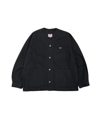 lost & found Danton Danton Katsuragi Collarless Jacket Charcoal Black