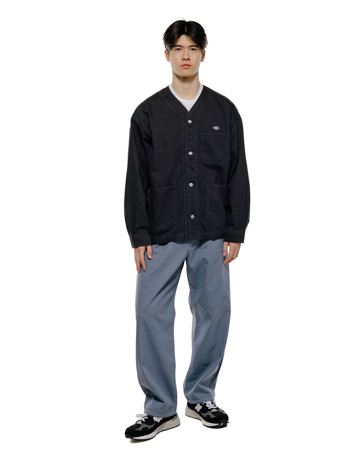 lost & found Danton Danton Katsuragi Collarless Jacket Charcoal Black