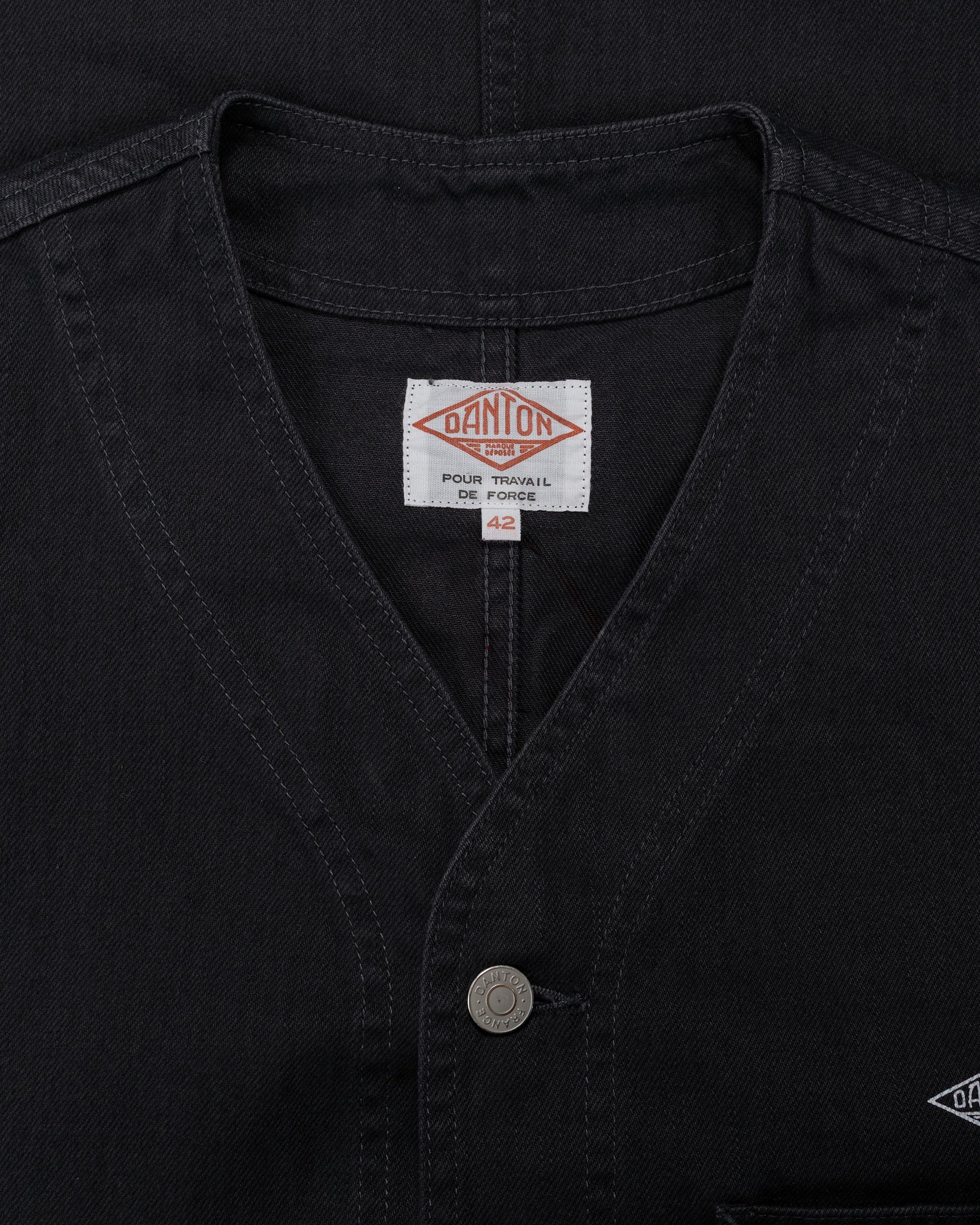 lost & found Danton Danton Katsuragi Collarless Jacket Charcoal Black