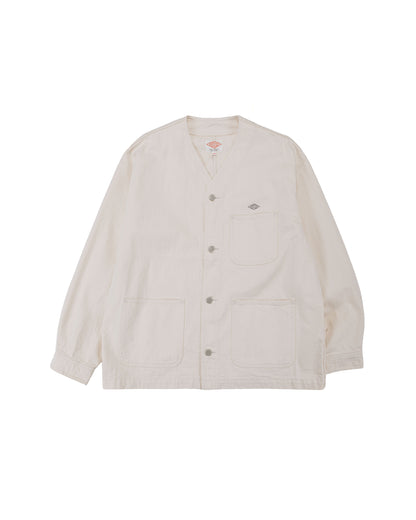 lost & found Danton Danton Katsuragi Collarless Jacket Ecru