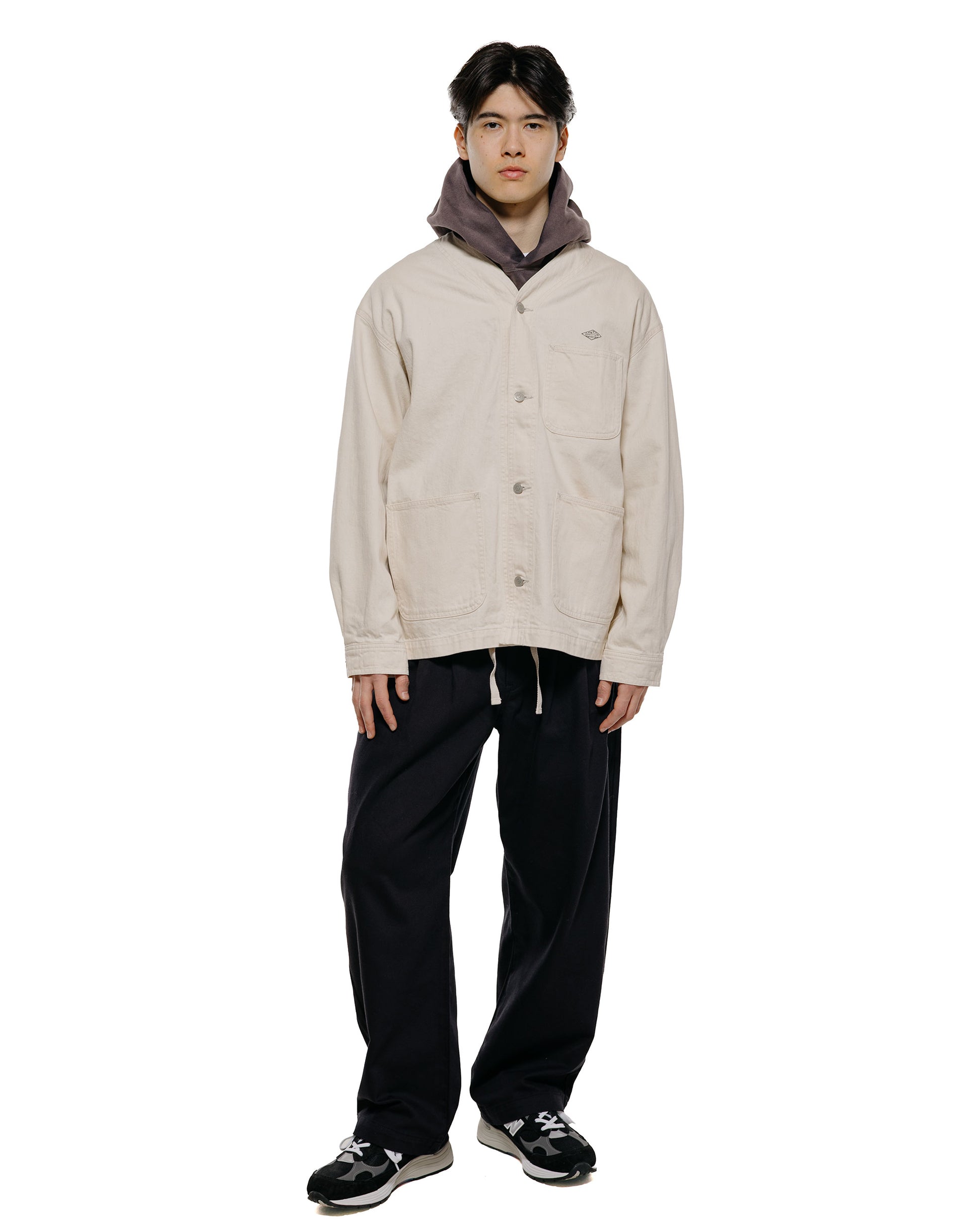 lost & found Danton Danton Katsuragi Collarless Jacket Ecru