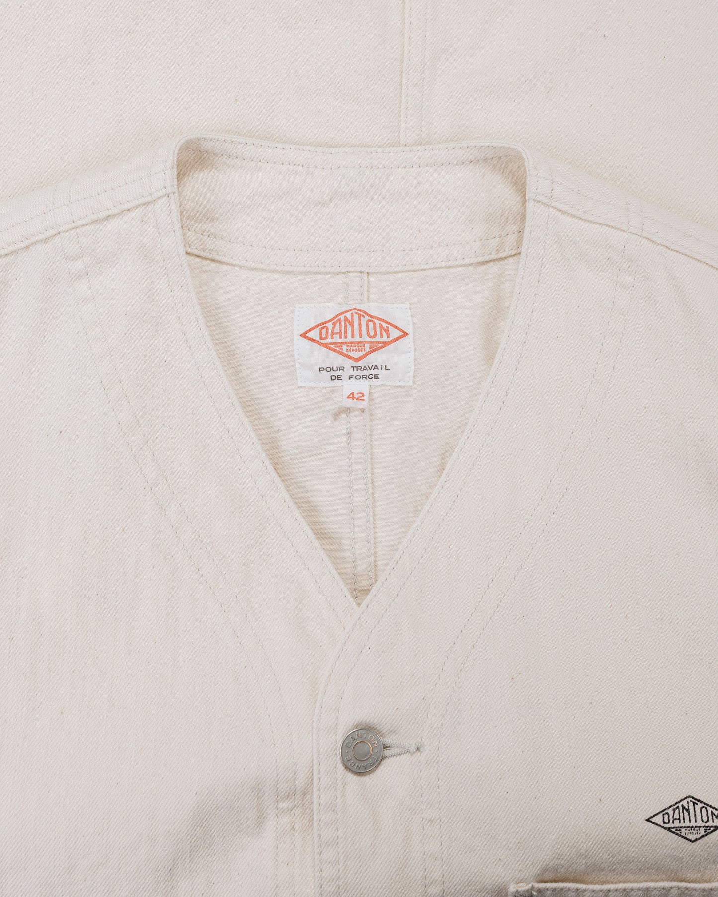 lost & found Danton Danton Katsuragi Collarless Jacket Ecru