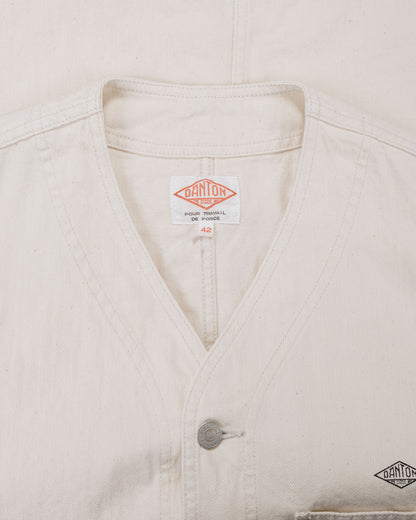lost & found Danton Danton Katsuragi Collarless Jacket Ecru