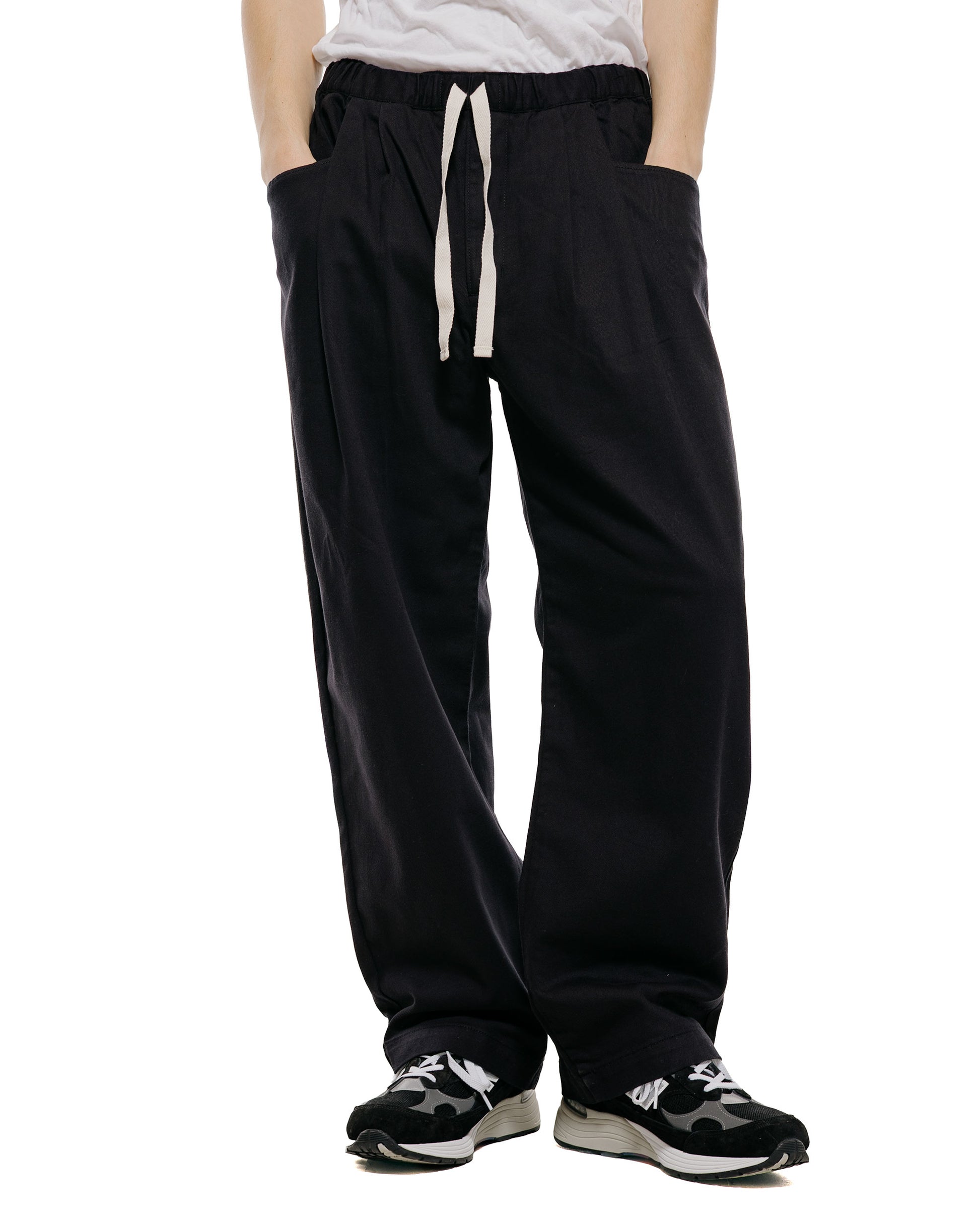 lost & found Danton Danton Loose Chino Cloth Tuck Pants Black