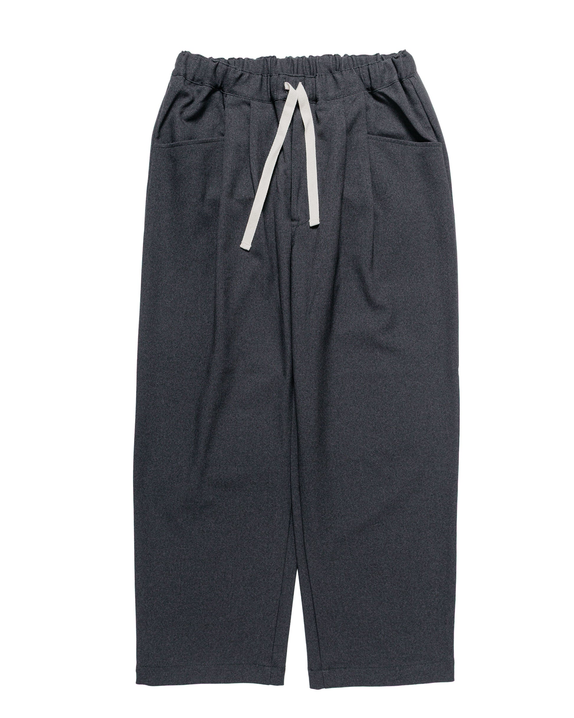 lost & found Danton Danton Polyester Flannel Tuck Pants Dark Green/Grey