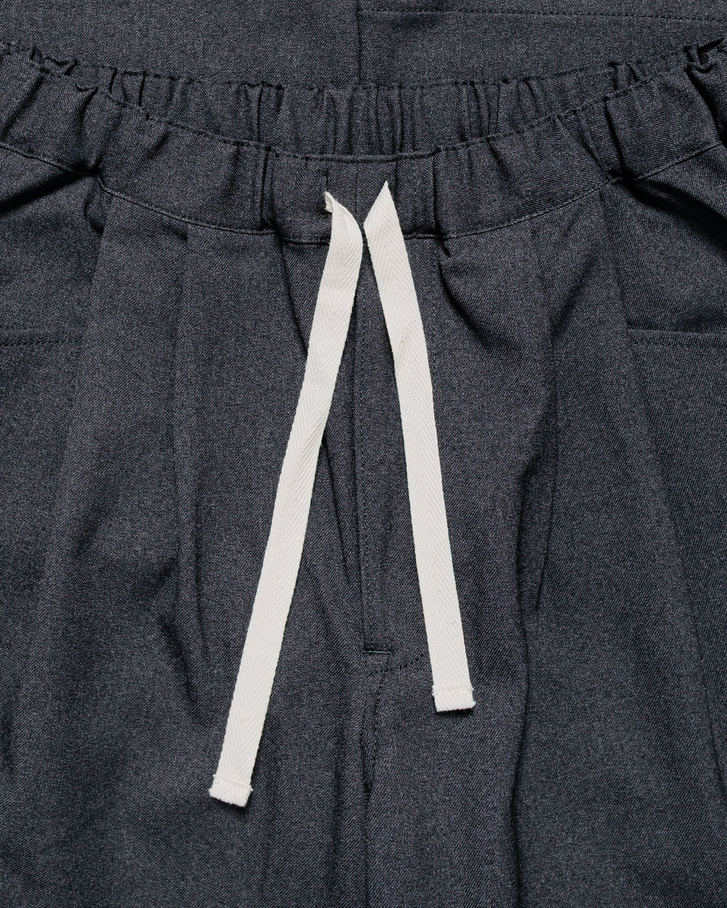 lost & found Danton Danton Polyester Flannel Tuck Pants Dark Green/Grey