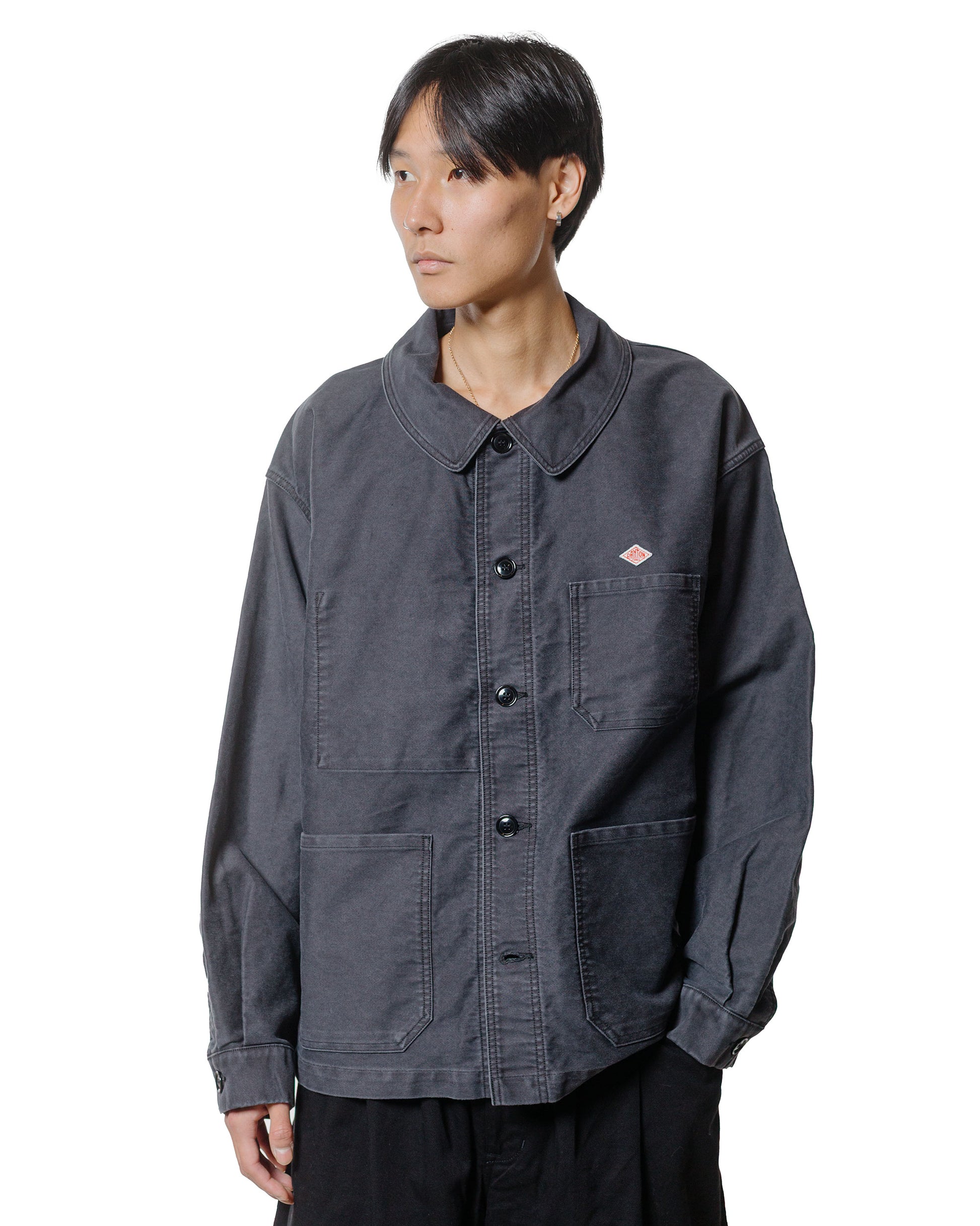 lost & found Danton Danton Sulfur Dye Heavy Moleskin Wide Coveralls Black
