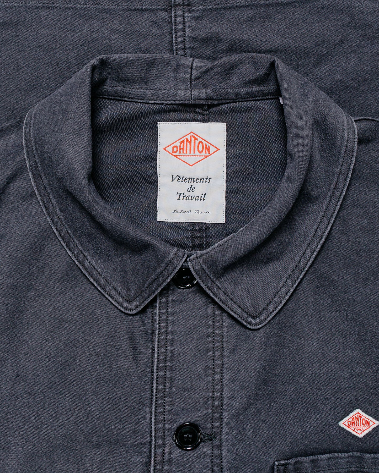 lost & found Danton Danton Sulfur Dye Heavy Moleskin Wide Coveralls Black