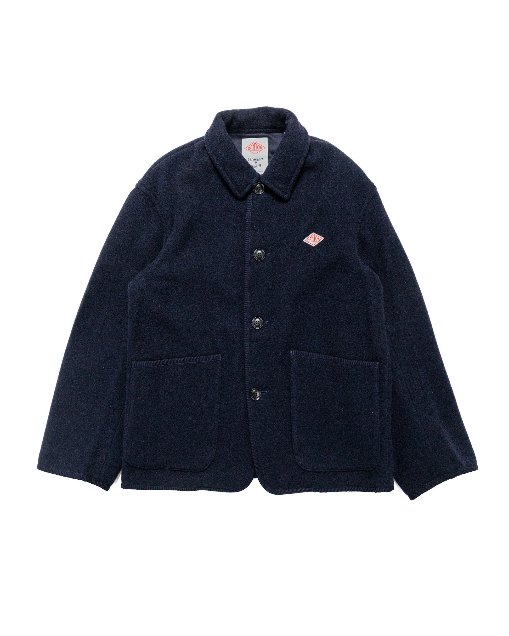 lost & found Danton Danton Wool Light Pile Coveralls Jacket Navy