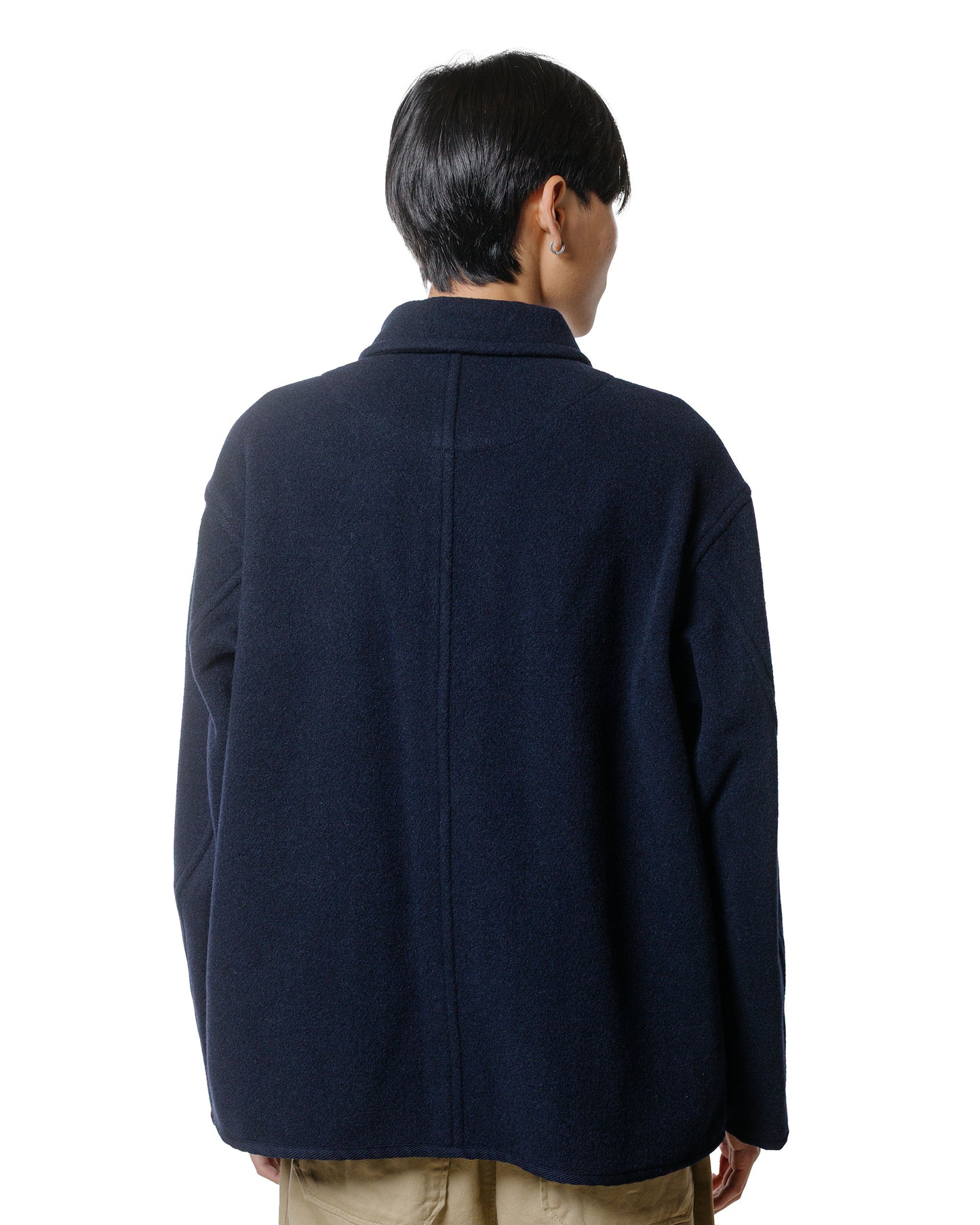 lost & found Danton Danton Wool Light Pile Coveralls Jacket Navy