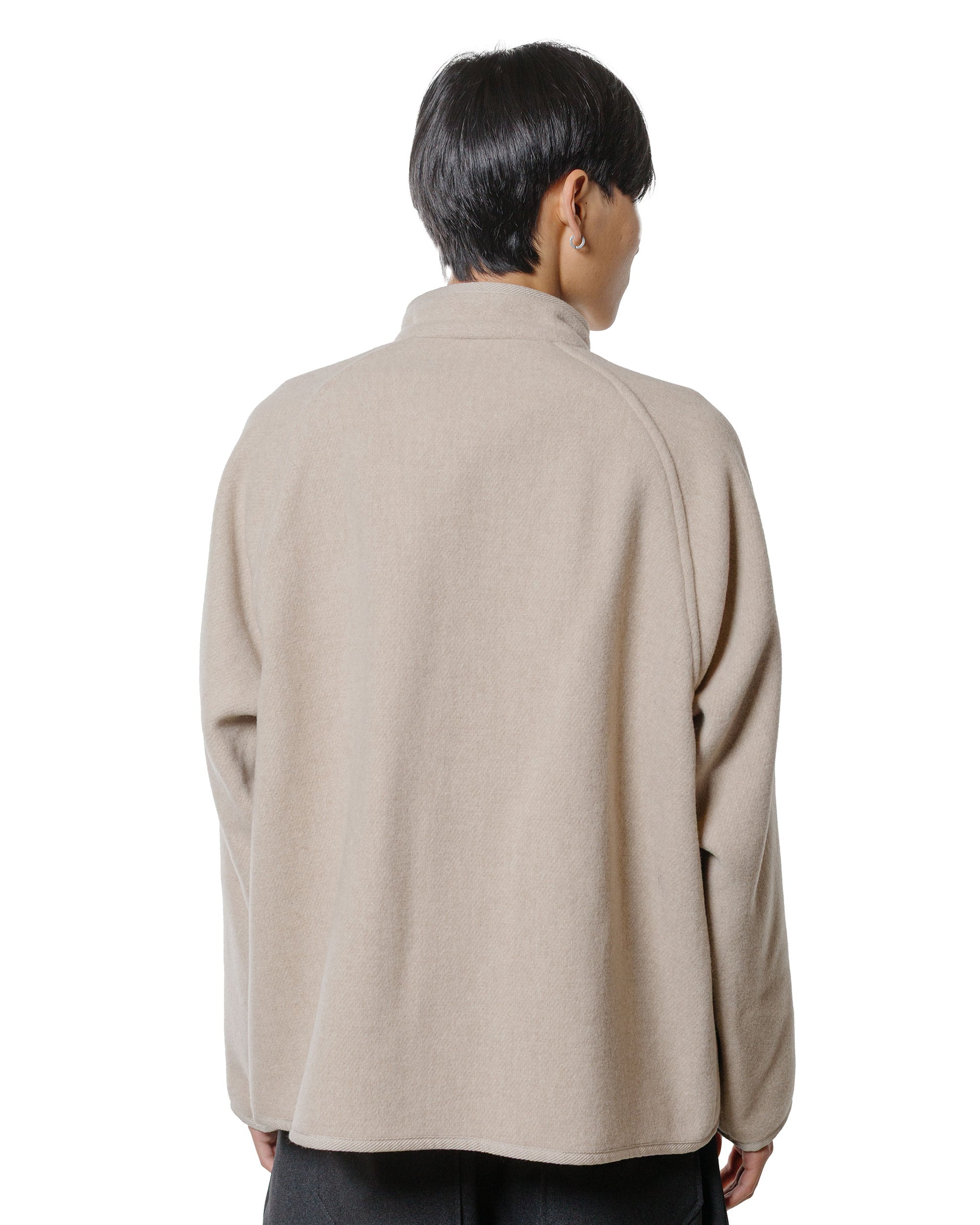 lost & found Danton Danton Wool Light Pile Stand Collar Jacket Raw Beige