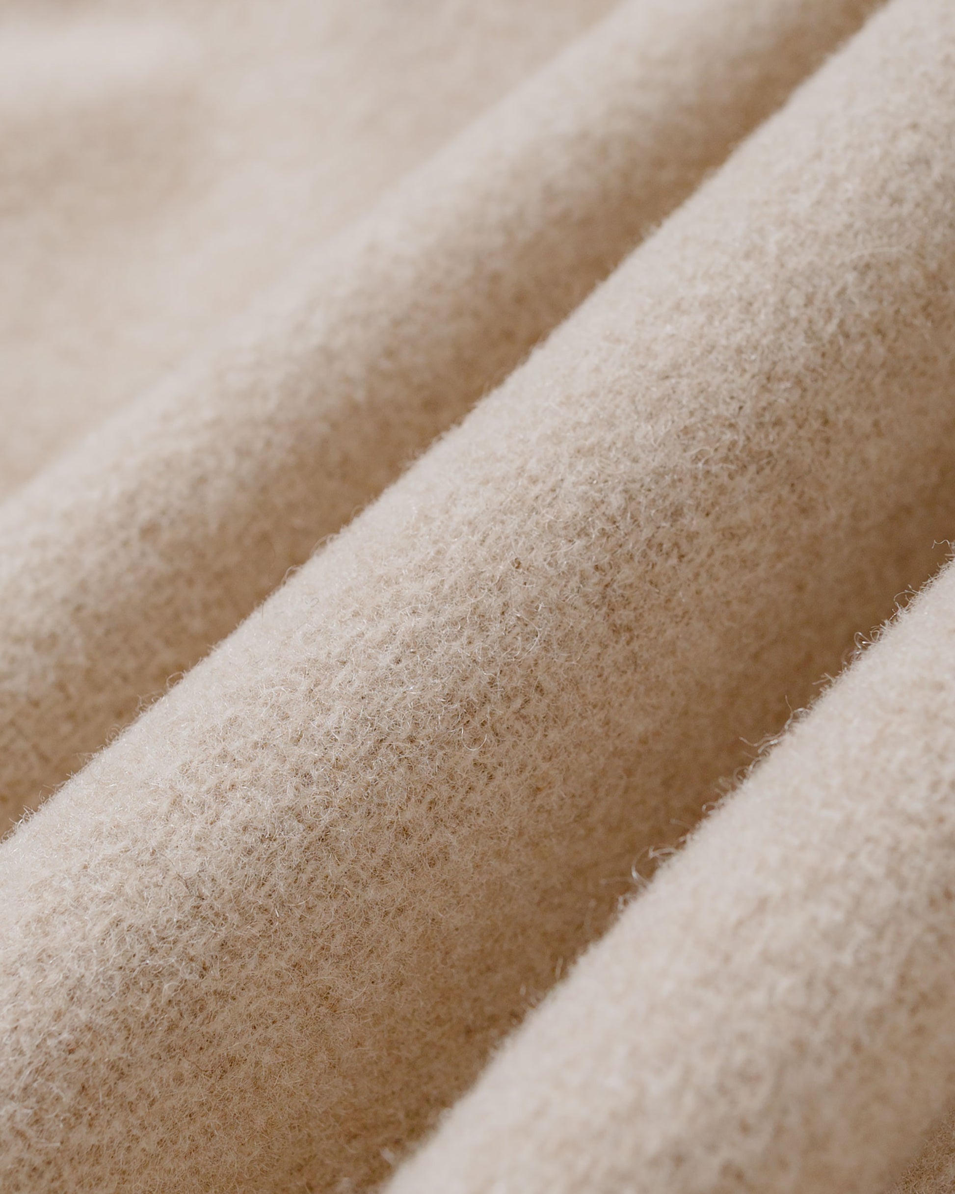lost & found Danton Danton Wool Light Pile Stand Collar Jacket Raw Beige